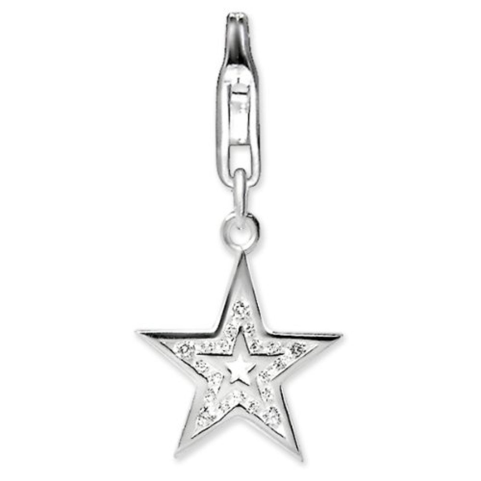 Rafaela Donata Charm Collection Damen-Charm Stern 925 Sterling Silber Zirkonia wei&szlig;  60600285 