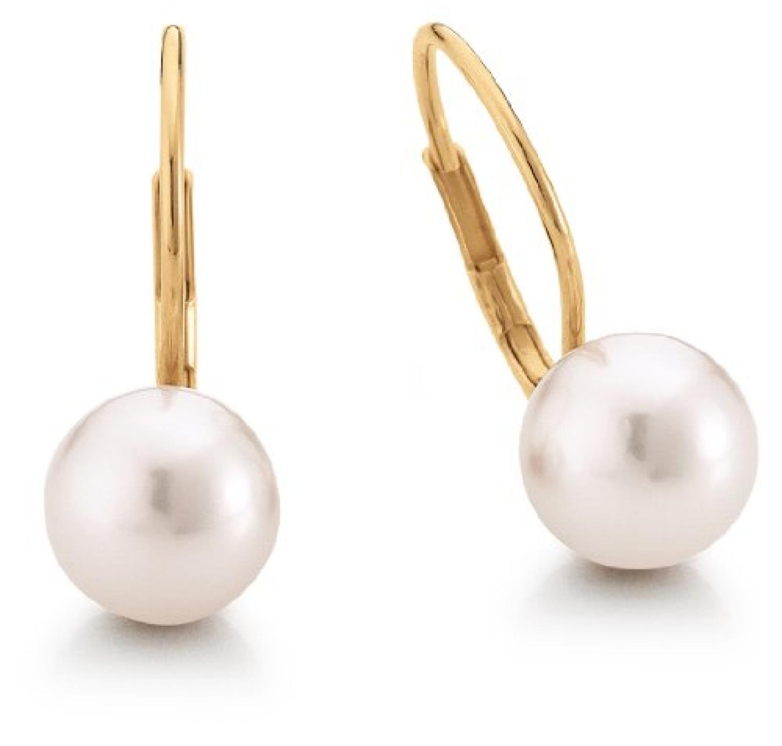 Adriana Eleganza Damen-Ohrbrisur Akoya Zuchtperlen 585 Gelbgold Eleganza E19 