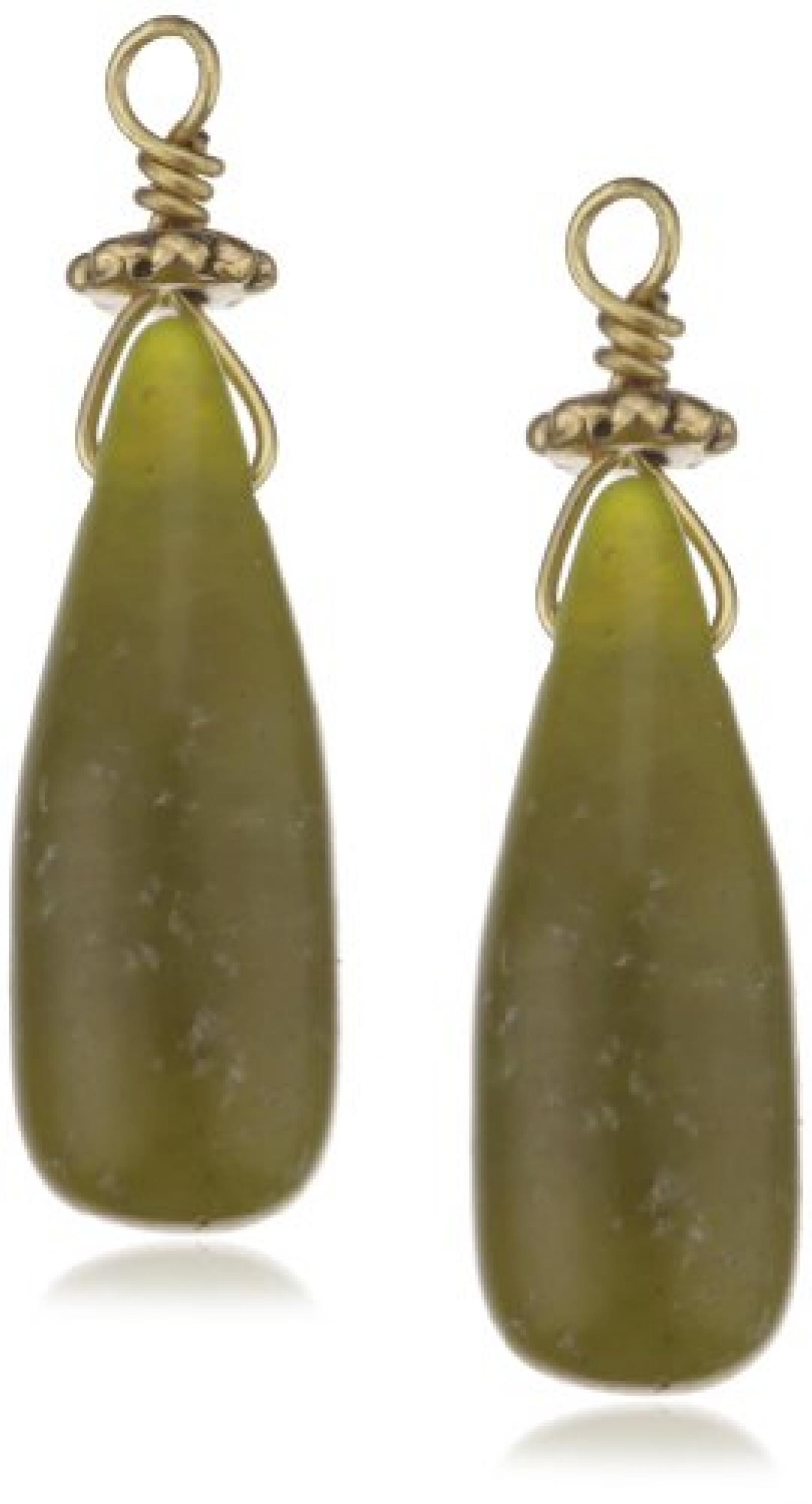 PILGRIM 511-025 Ohrring-Charms Anhänger, vergoldet, grün 