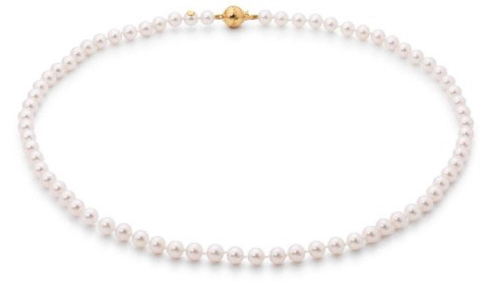 Adriana Eleganza Damen-Kette Akoya Zuchtperlen 585 Gelbgold Eleganza 42cm E4 