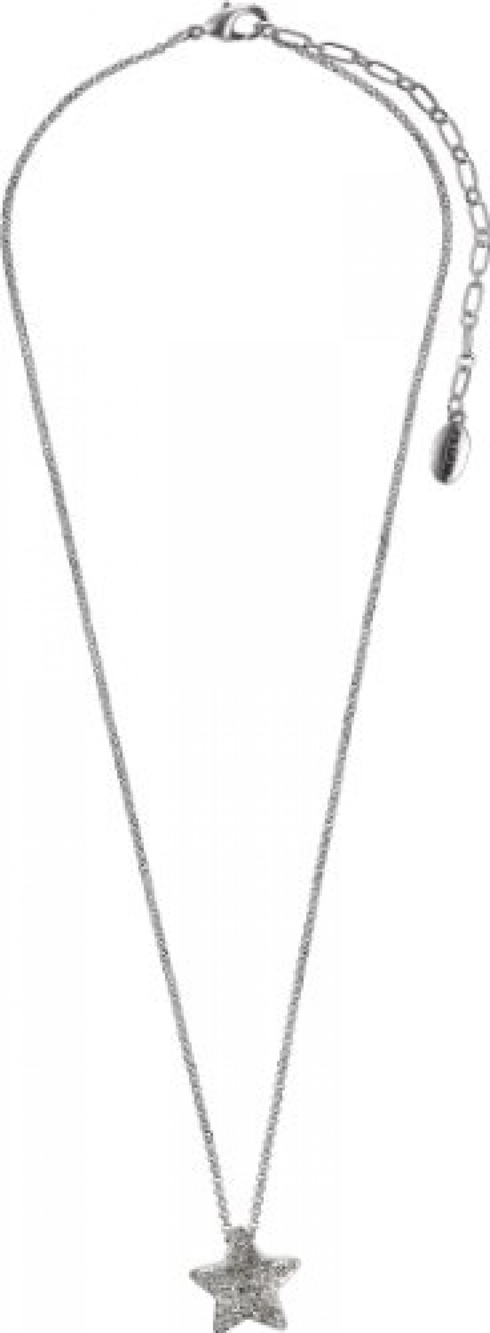 Pilgrim Jewelry Damen-Halskette mit Anhänger aus der Serie Classic versilbert kristall 40.0 cm 601236031 