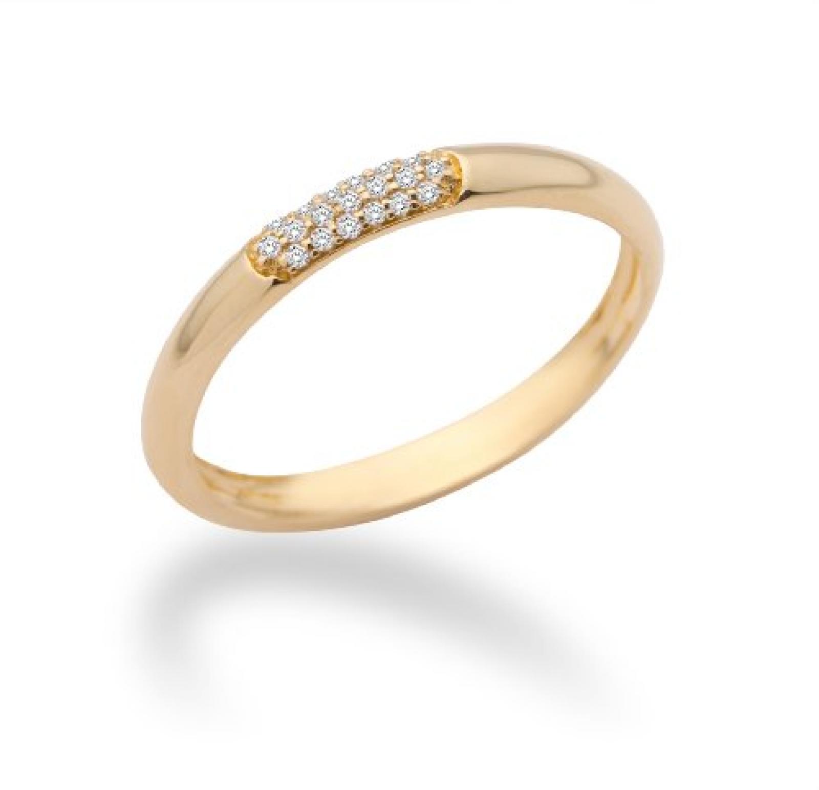 Miore Damen-Ring Memoire 9 Karat (375) Gelbgold mit Brillanten 0.06ct MF9008RY 