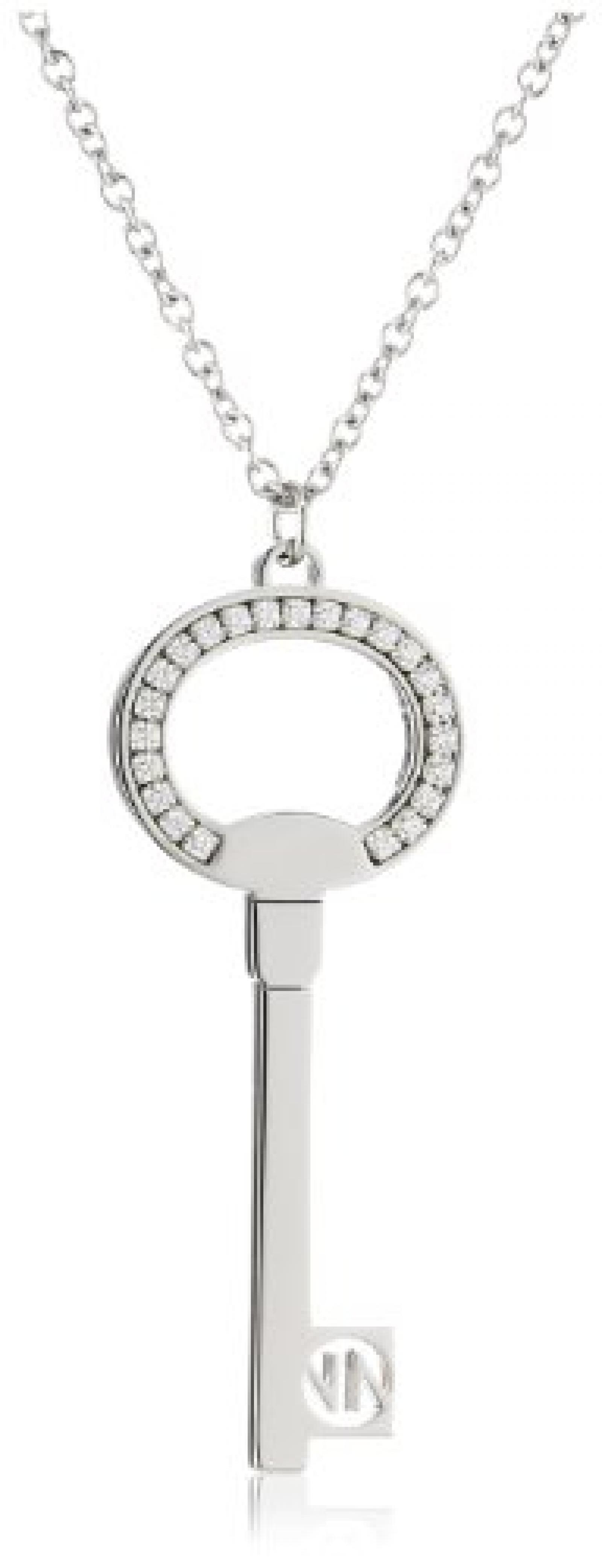 Nomination Damen-Halskette Secrets Stahl (Klassischer Schlüssel weiss) 024727/012 