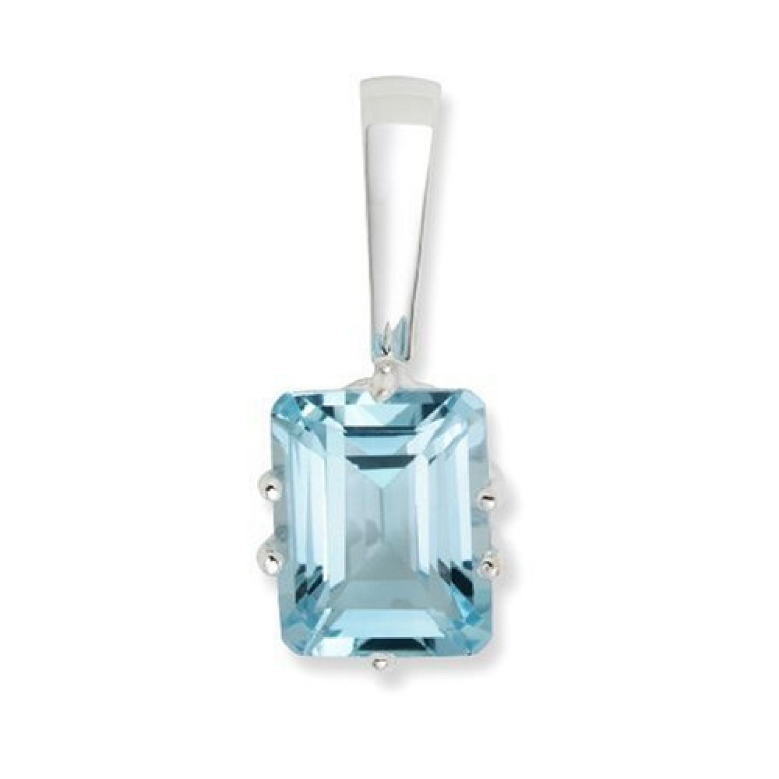 Miore-Joven Anh&auml;nger 18ct/750 Wei&szlig;gold mit blauem Topas MA102PW 