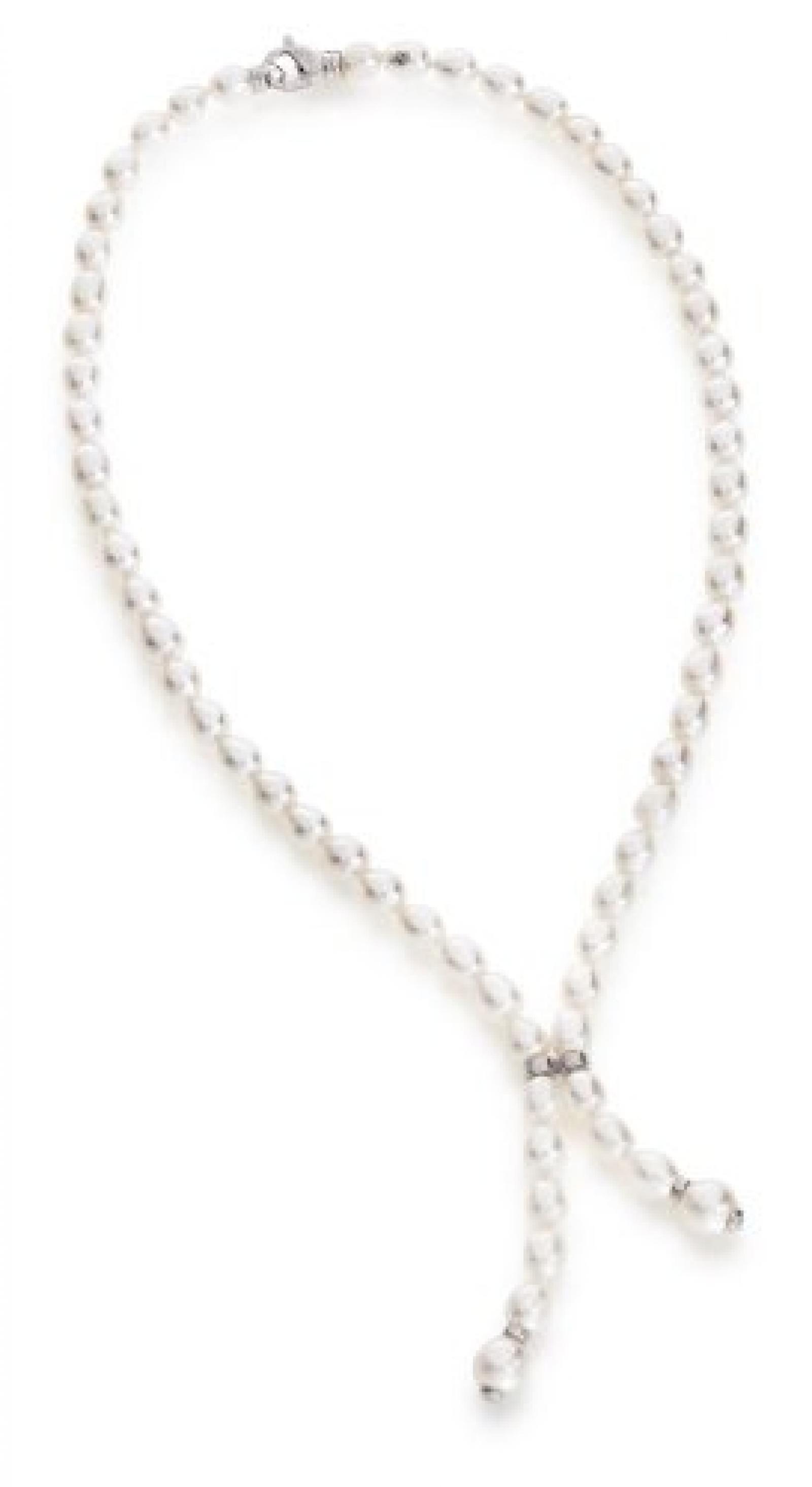 Adriana Damen-Y-Kette Romantica Süßwasser Zuchtperlen 925 Sterling-Silber 45 cm R5 Adriana Damen-Y-Kette Romantica Süßwasser Zuchtperlen 925 Sterling-Silber 45 cm R5
