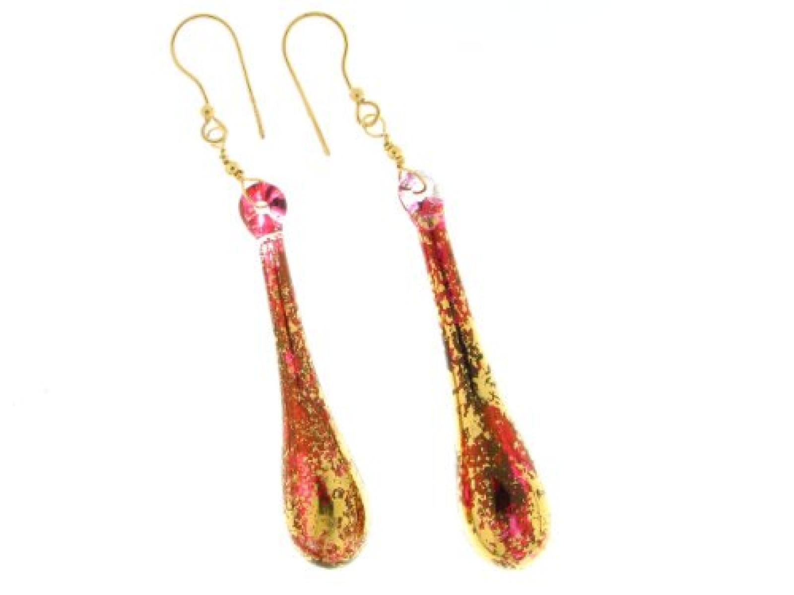 Kettenworld Damen-Ohrh&auml;nger Silber vergoldet 288971 