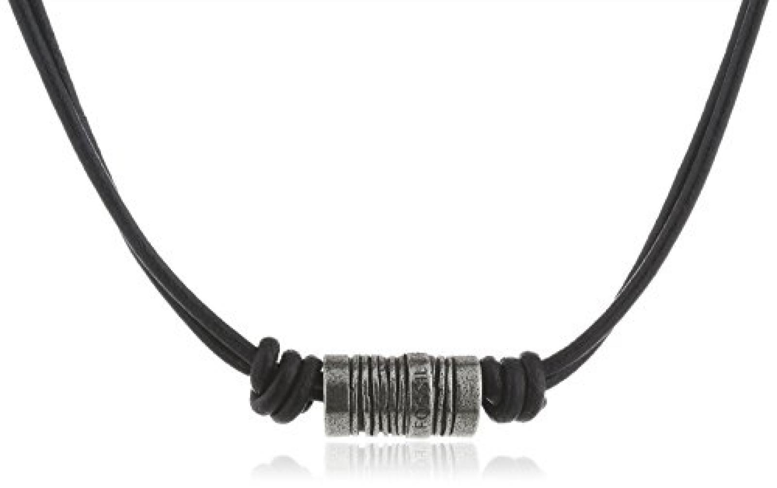 Fossil Herren-Kette Leder schwarz 45 cm JF00057797 Fossil Herren-Kette Leder schwarz 45 cm JF00057797