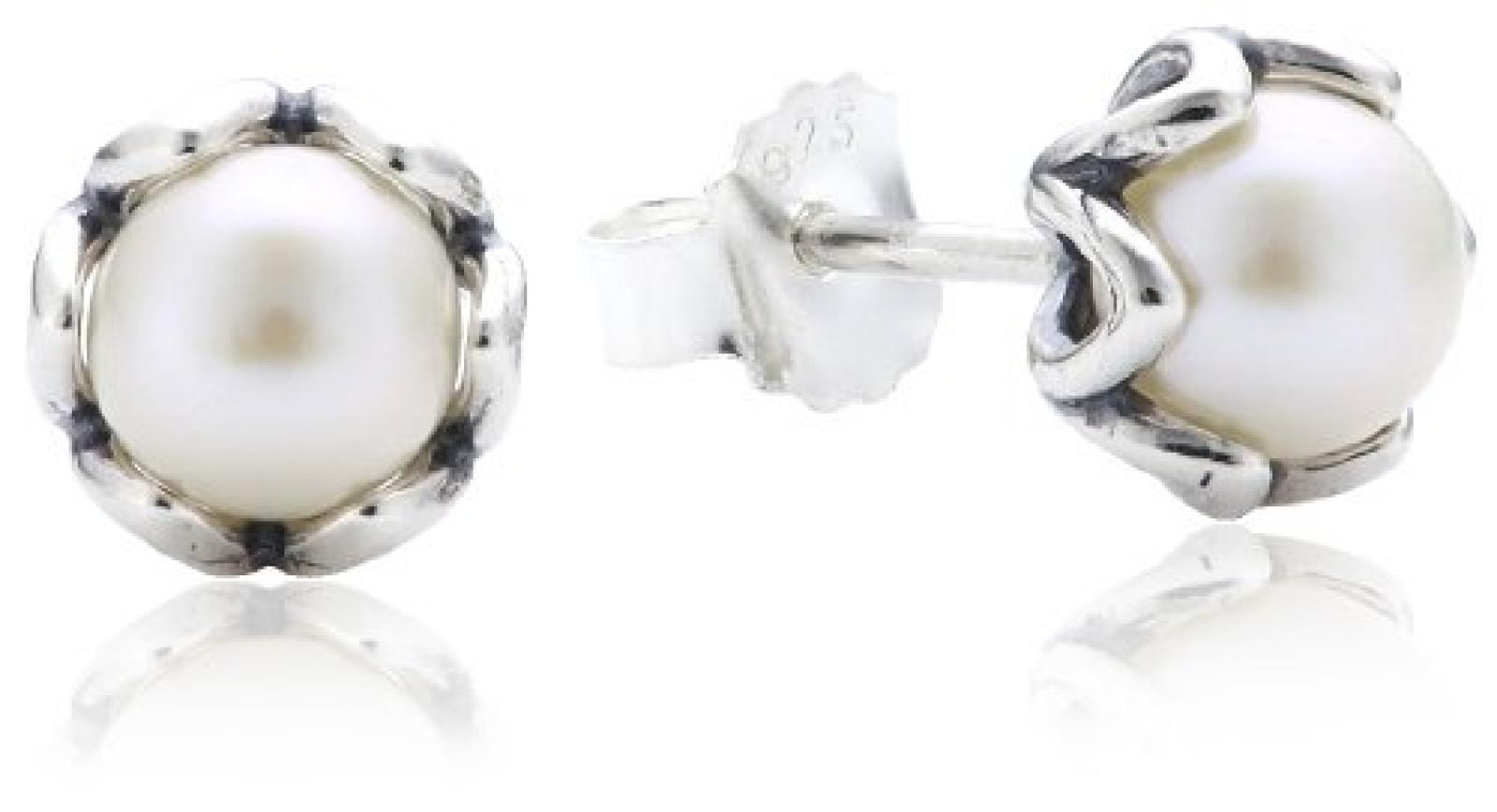 Pandora Damen-Ohrringe 925 Sterling Silber Süßwasser Zuchtperle weiß 290533P Pandora Damen-Ohrringe 925 Sterling Silber Süßwasser Zuchtperle weiß 290533P