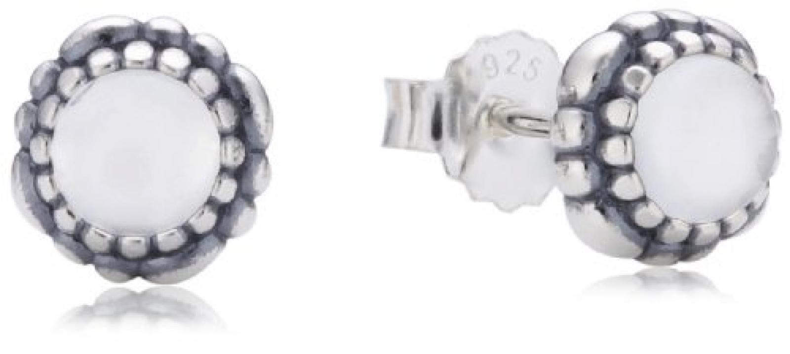 Pandora Damen-Ohrstecker 925 Sterling Silber Bergkristall Stories wei&szlig; 290543BK 