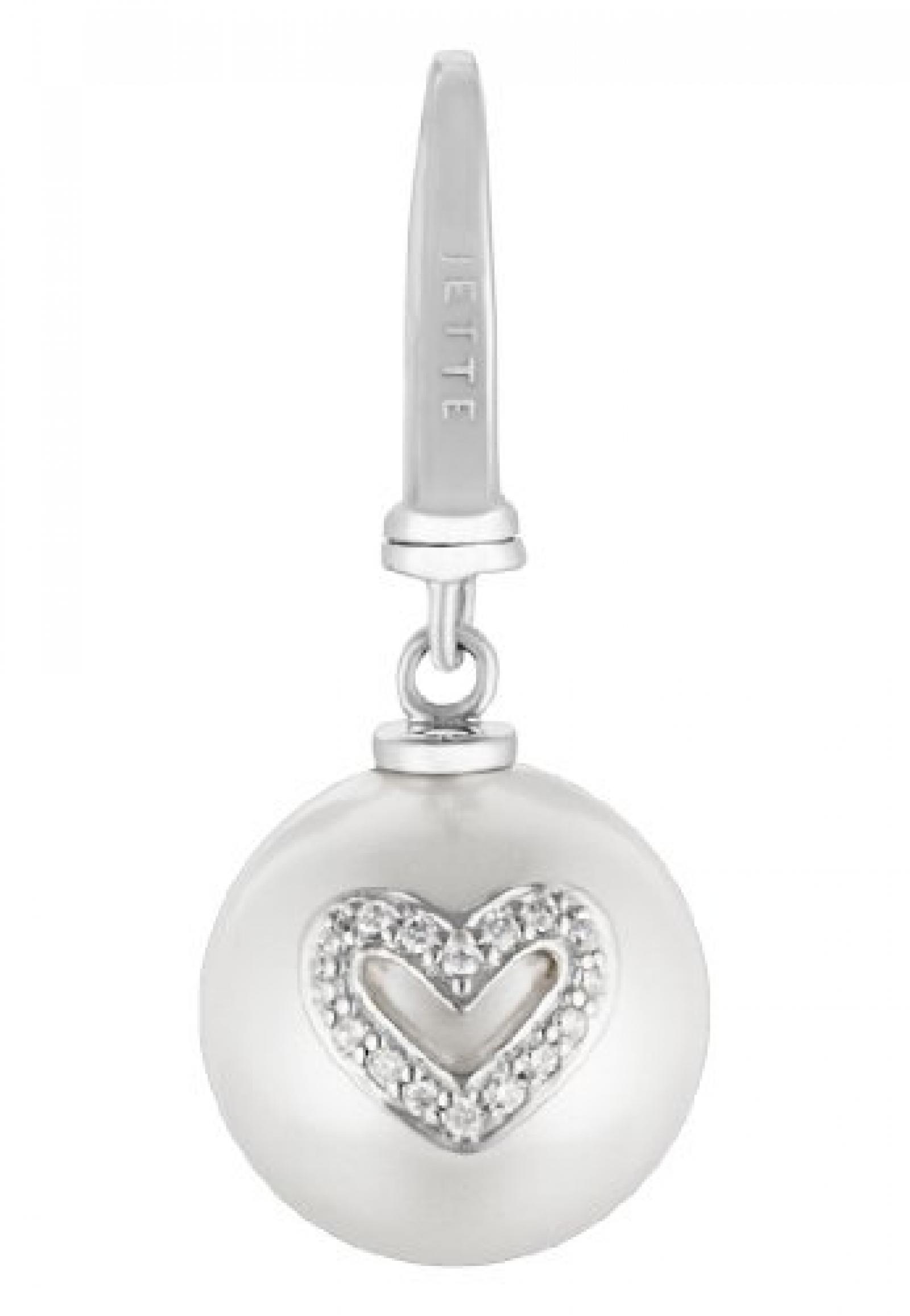 JETTE Charms Damen-Charm CHARM 925er Silber 16 Zirkonia One Size, silber 