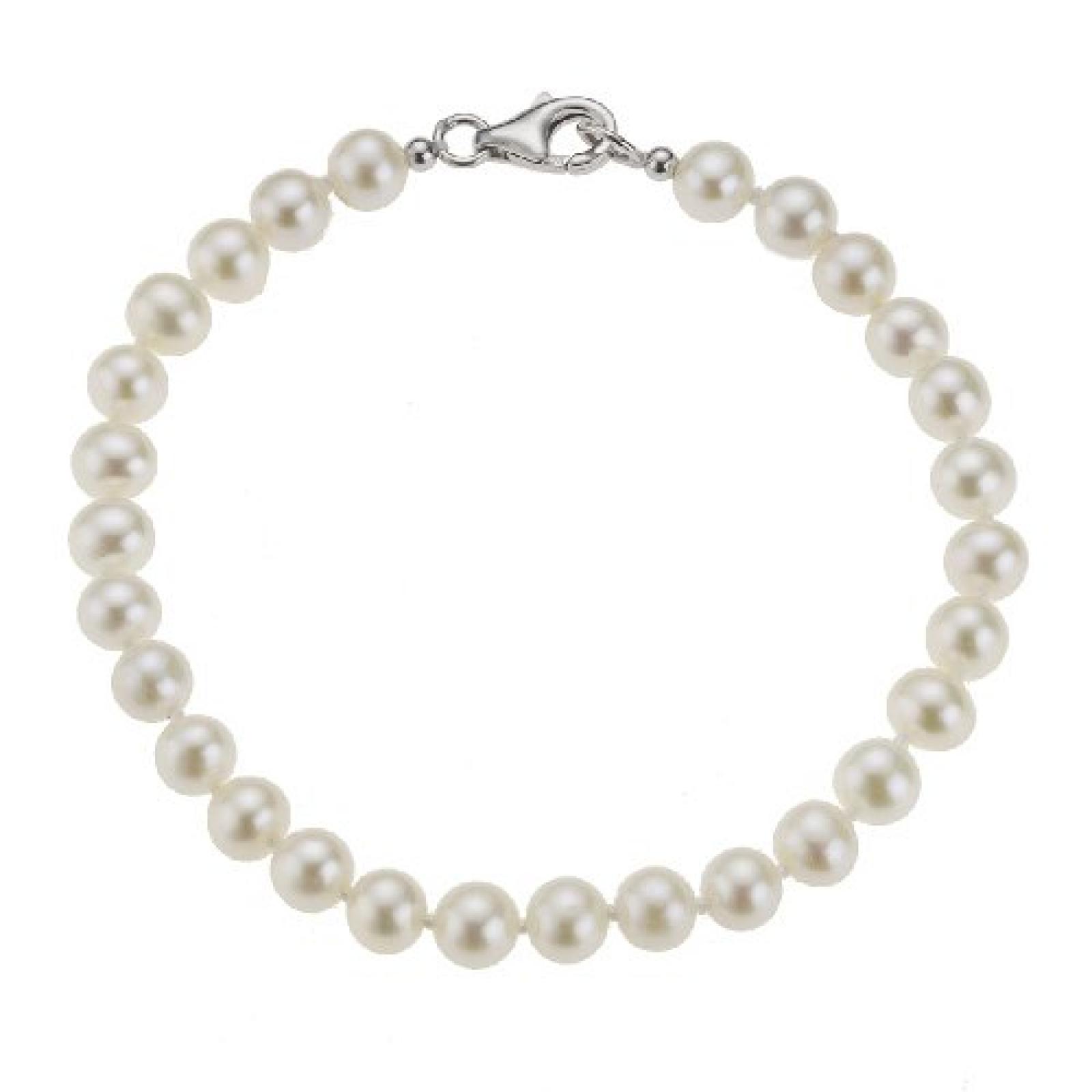 ZEEme Pearls Armband 19cm aus weissen Süßwasserzuchtperlen 380260003 ZEEme Pearls Armband 19cm aus weissen Süßwasserzuchtperlen 380260003