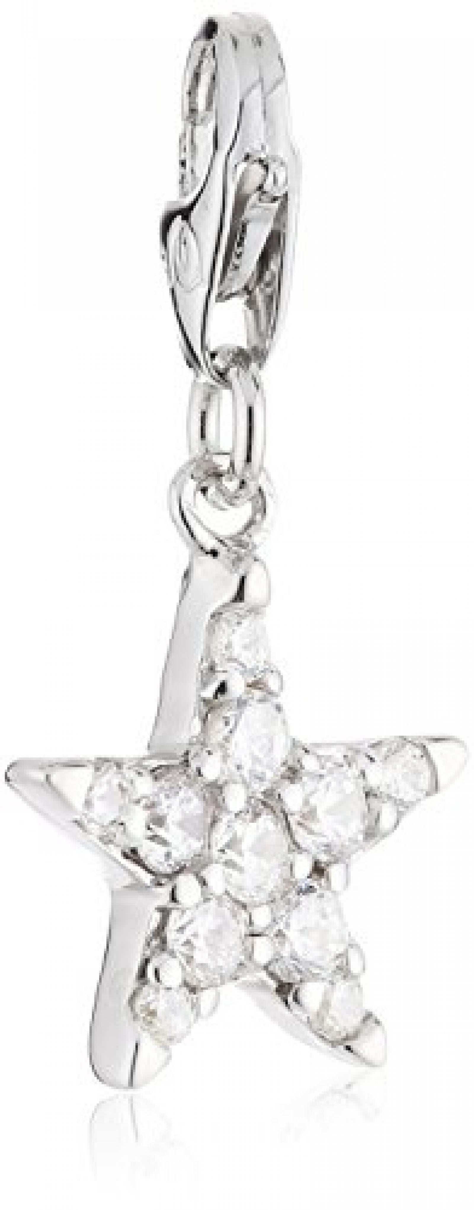s.Oliver Damen-Charm 925 Sterling Silber Stern Zirkonia synth. Länge ca. 13 mm 419116 s.Oliver Damen-Charm 925 Sterling Silber Stern Zirkonia synth. Länge ca. 13 mm 419116
