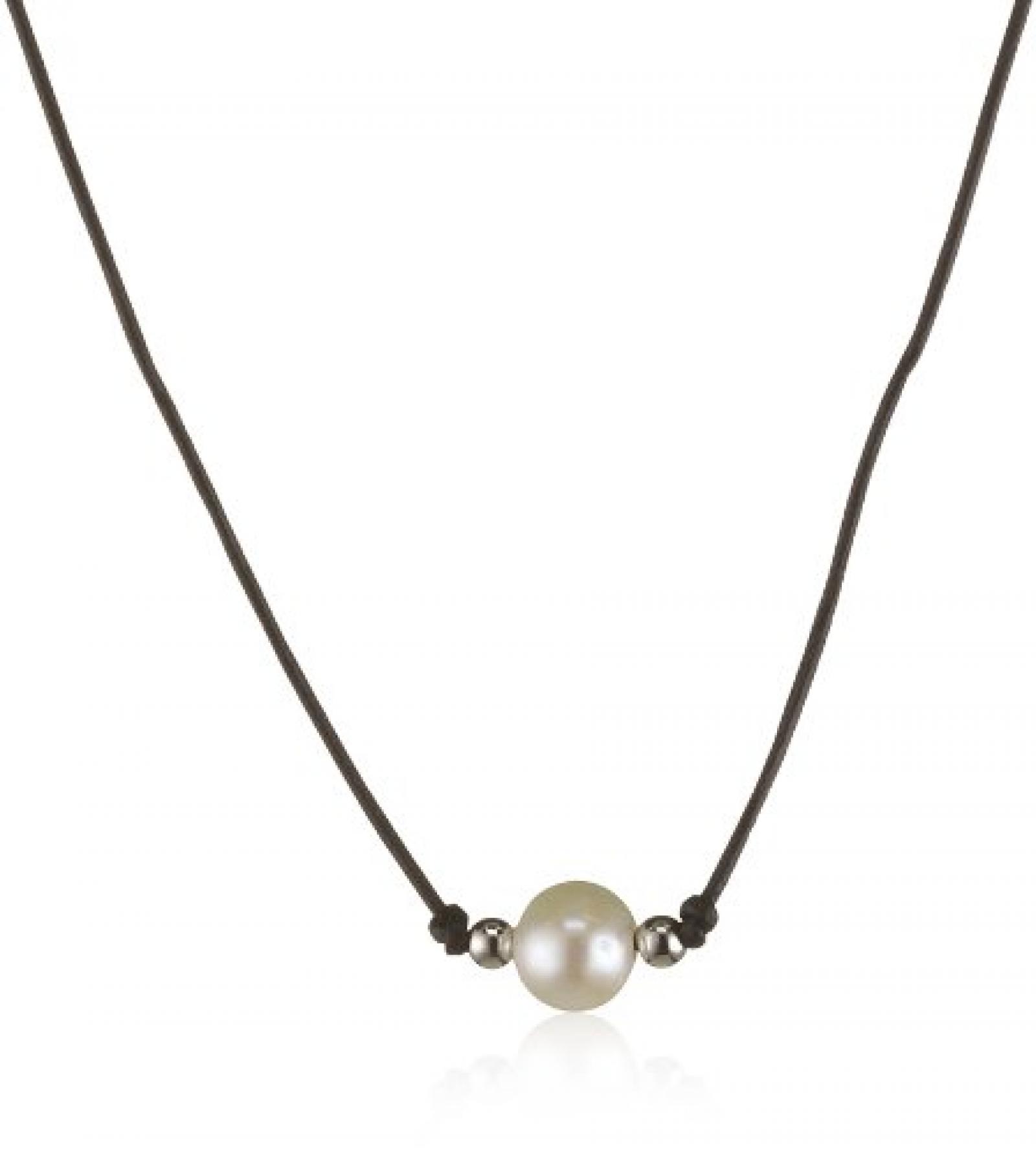 Valero Pearls Fashion Collection Damen-Kette Hochwertige Süßwasser-Zuchtperlen in ca. 10 mm Rund weiß 925 Sterling Silber 75 cm 60200912 Valero Pearls Fashion Collection Damen-Kette Hochwertige Süßwasser-Zuchtperlen in ca. 10 mm Rund weiß 925 Sterling Silber 75 cm 60200912
