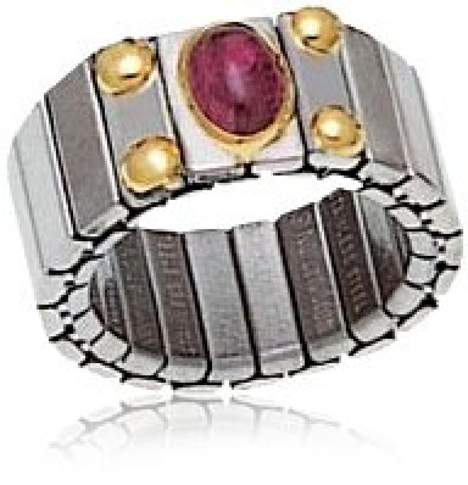 Nomination Damen-Ring Mittel Mit 1 Halb in Turmalin Rosa Ring größe variabel 040121/006 