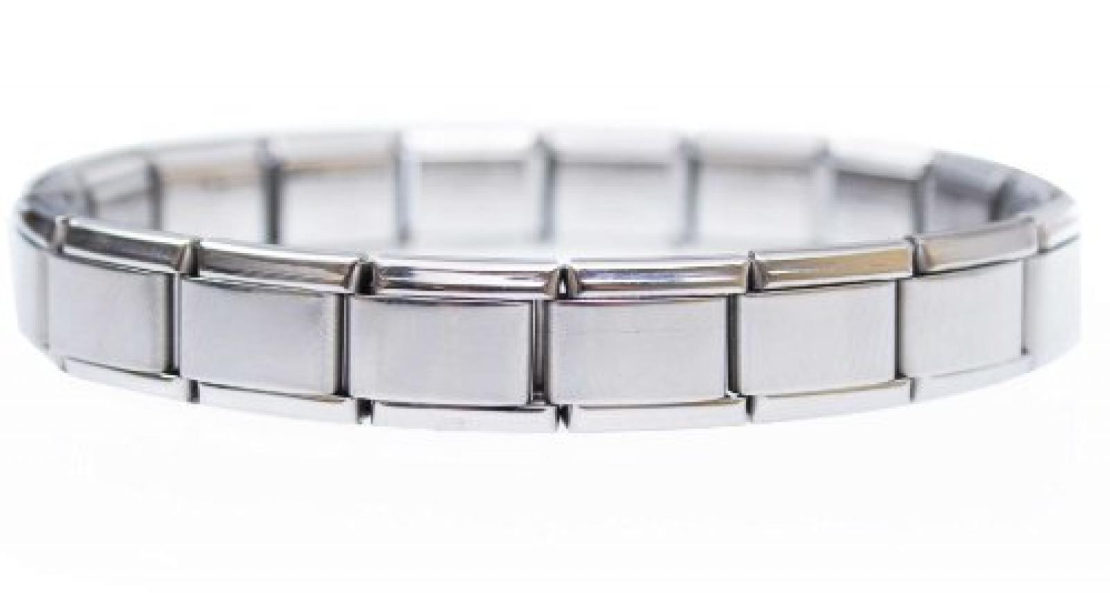 Basisband 9mm gl&auml;nzend / 18 Glieder Italian Charms by Kult-Schmuck! 