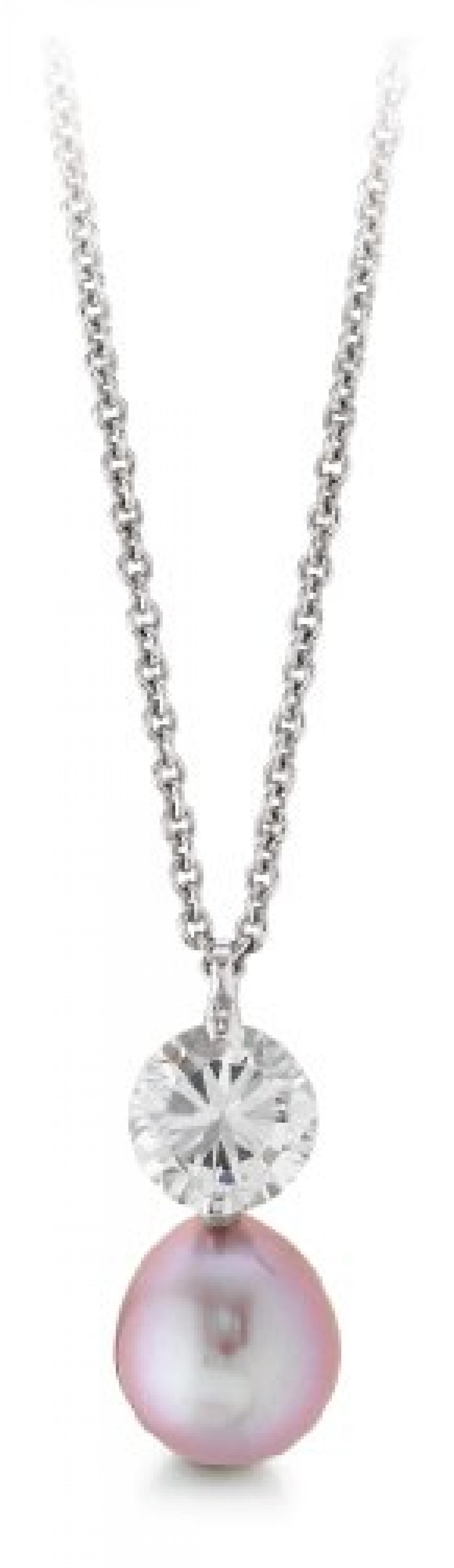 Adriana Damen-Anhänger Romantica Süßwasser Zuchtperlen mit Kette 925 Sterling-Silber Romantica 42cm R15 