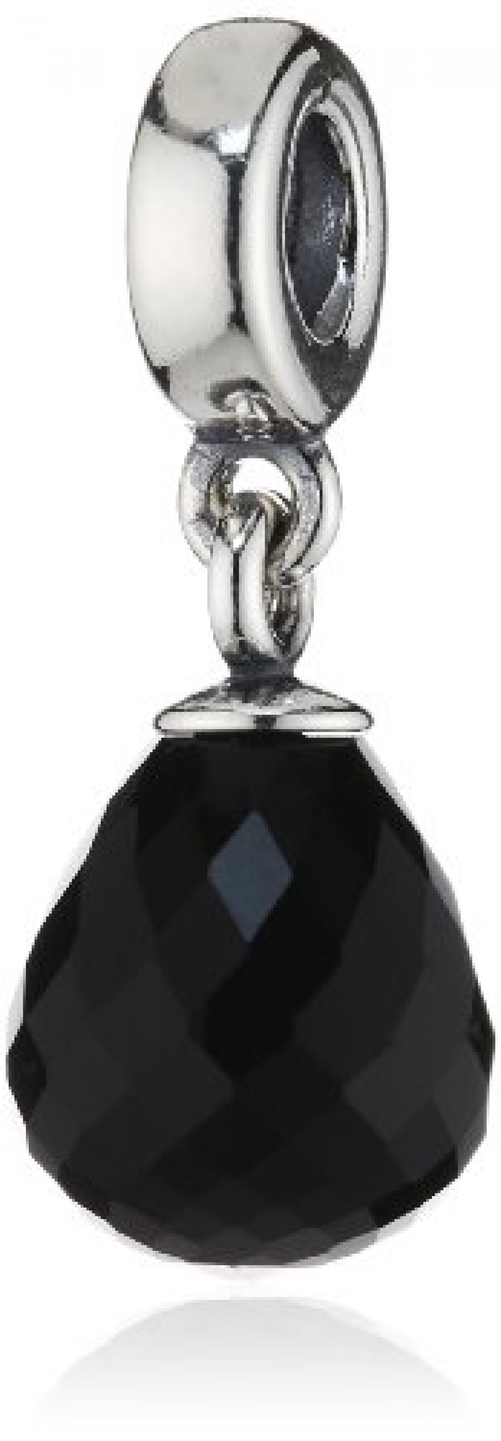 Pandora Damen-Anh&auml;nger 925 Sterling Silber Glastropfen schwarzes Muranoglas 791602CBK 