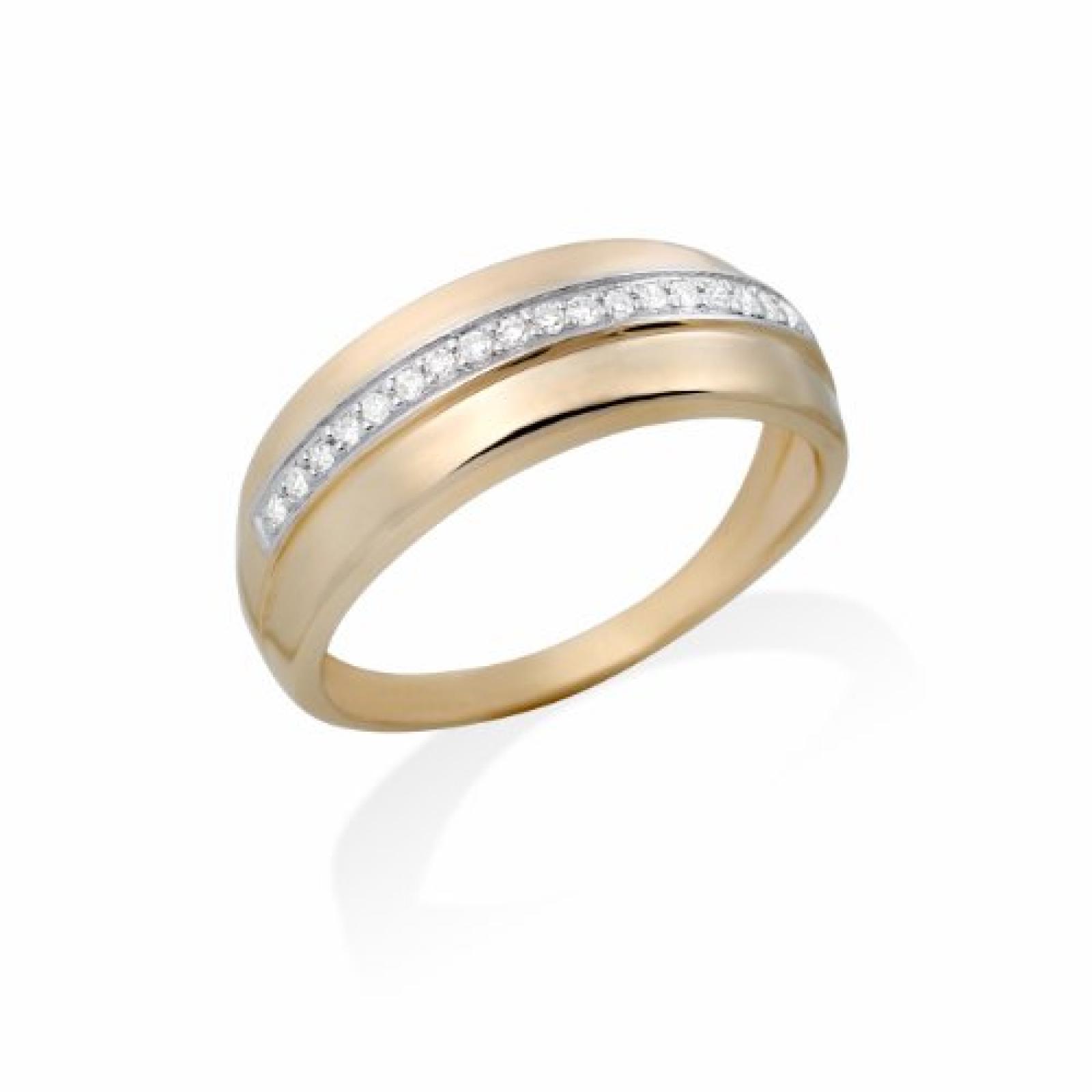 Miore MP071 Damenring 9 Karat (375) Gelbgold mit Brillanten ca.0,10Ct 