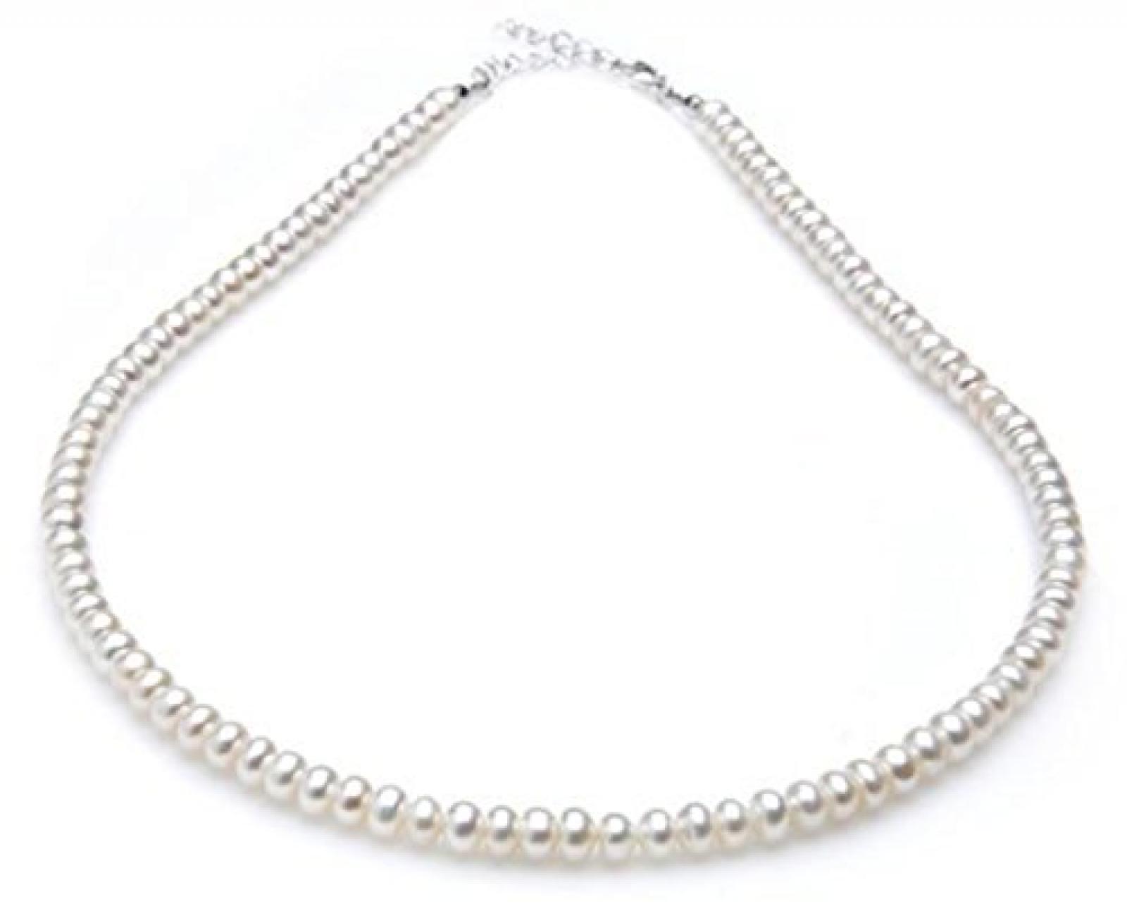 silvity Pearls Silvity Echte Perlenkette aus S&uuml;&szlig;wasserperlen s&uuml;&szlig;wasserperlenkette 39 cm + 5 cm, 6 mm 829201-20 