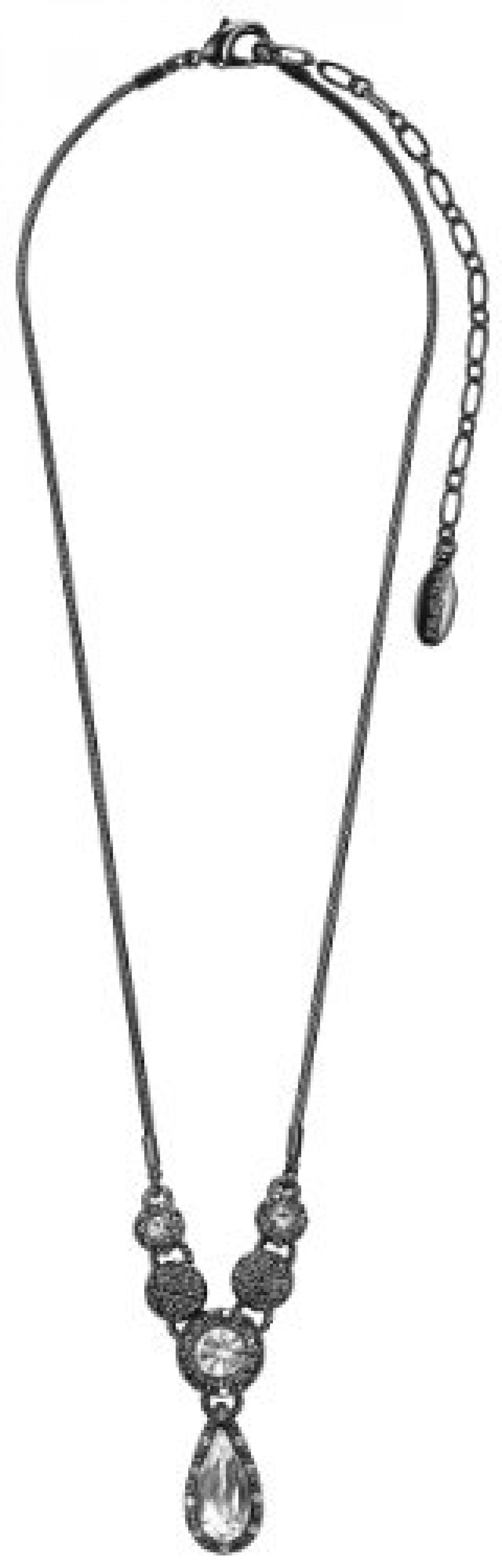 Pilgrim Damen-Halskette delicate night hematite plated kristall 38 cm 12114-3011 Pilgrim Damen-Halskette delicate night hematite plated kristall 38 cm 12114-3011