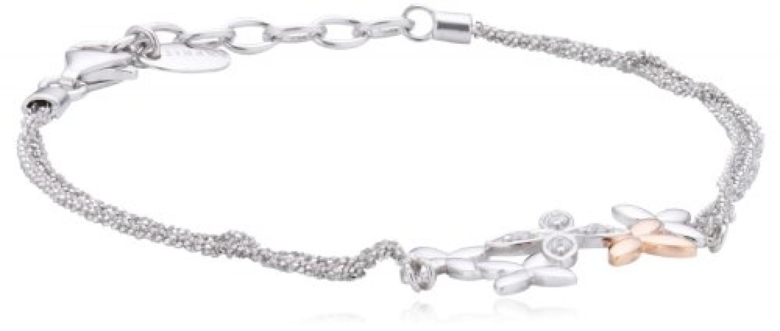 Esprit Damen Armband 925 Sterling Silber rhodiniert Zirkonia ESBR91696A170 