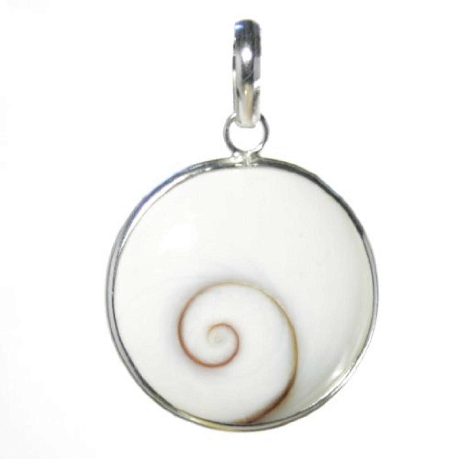 Bella Carina Damen Anh&auml;nger mit Shiva Auge rund 1,8 cm 925 Sterling Silber 