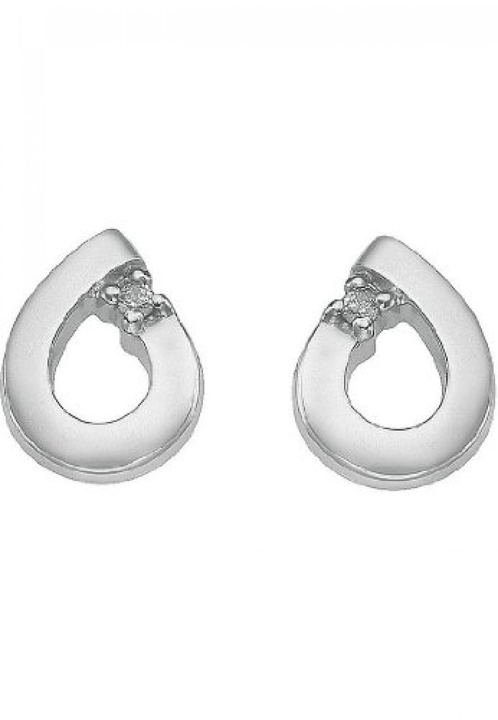 CHRIST Silver Diamonds Damen-Ohrstecker 925er Silber rhodiniert 2 Brillanten ca. 0,02 ct. One Size, silber CHRIST Silver Diamonds Damen-Ohrstecker 925er Silber rhodiniert 2 Brillanten ca. 0,02 ct. One Size, silber