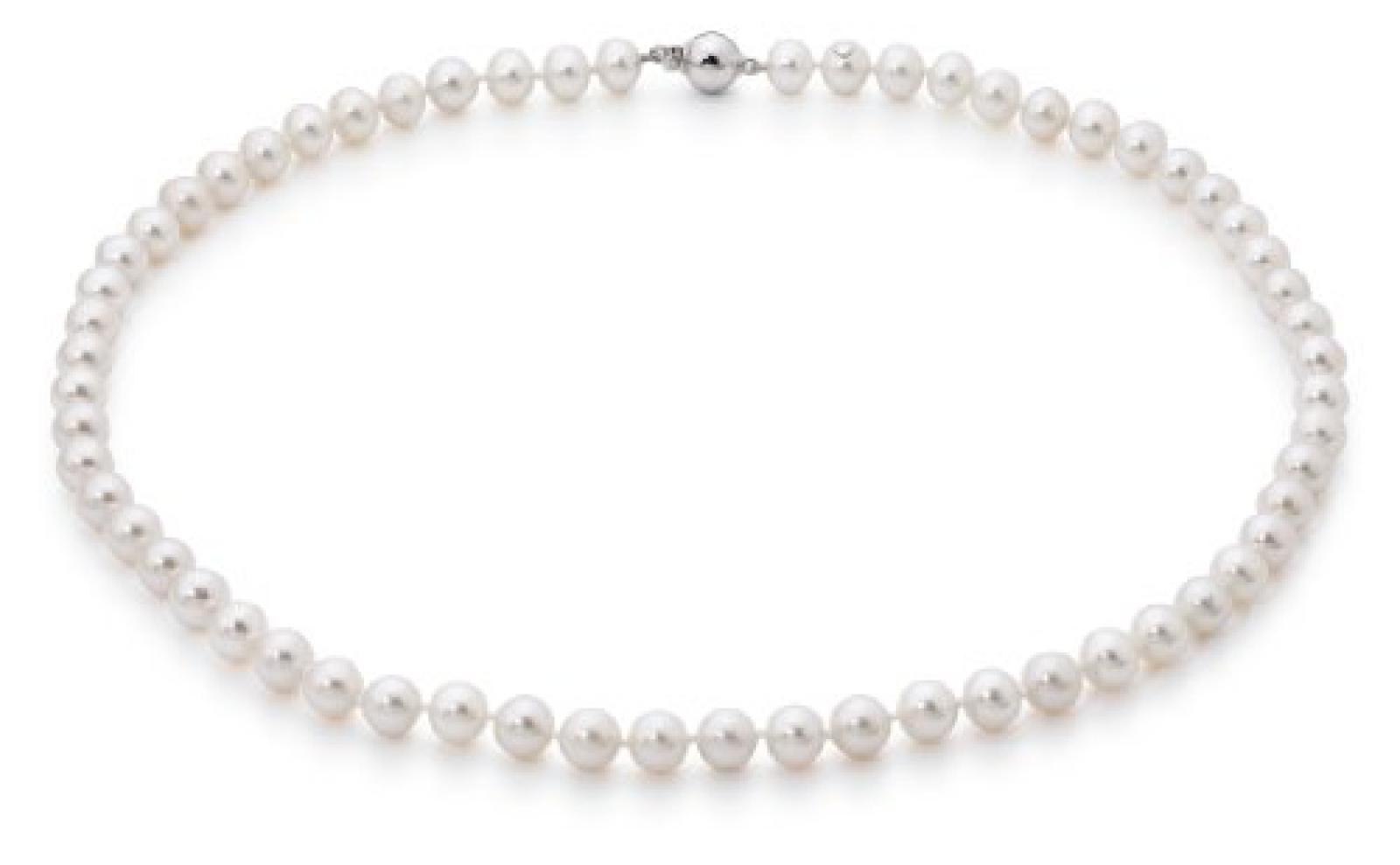 The Pearl Source Süßwasser-Perlenkette – 5,0–5,5 Mm, AAAA Qualität, 14K Gold Verschluss, 43,2 Cm Länge