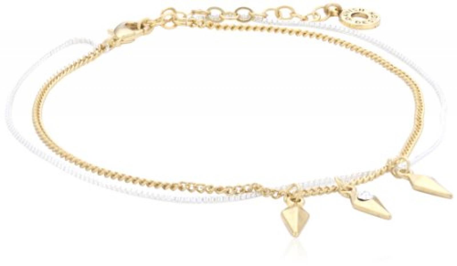 Pilgrim Jewelry Damen-Fu&szlig;kettchen Messing aus der Serie Ancle vergoldet,versilbert 23 cm 321322008 