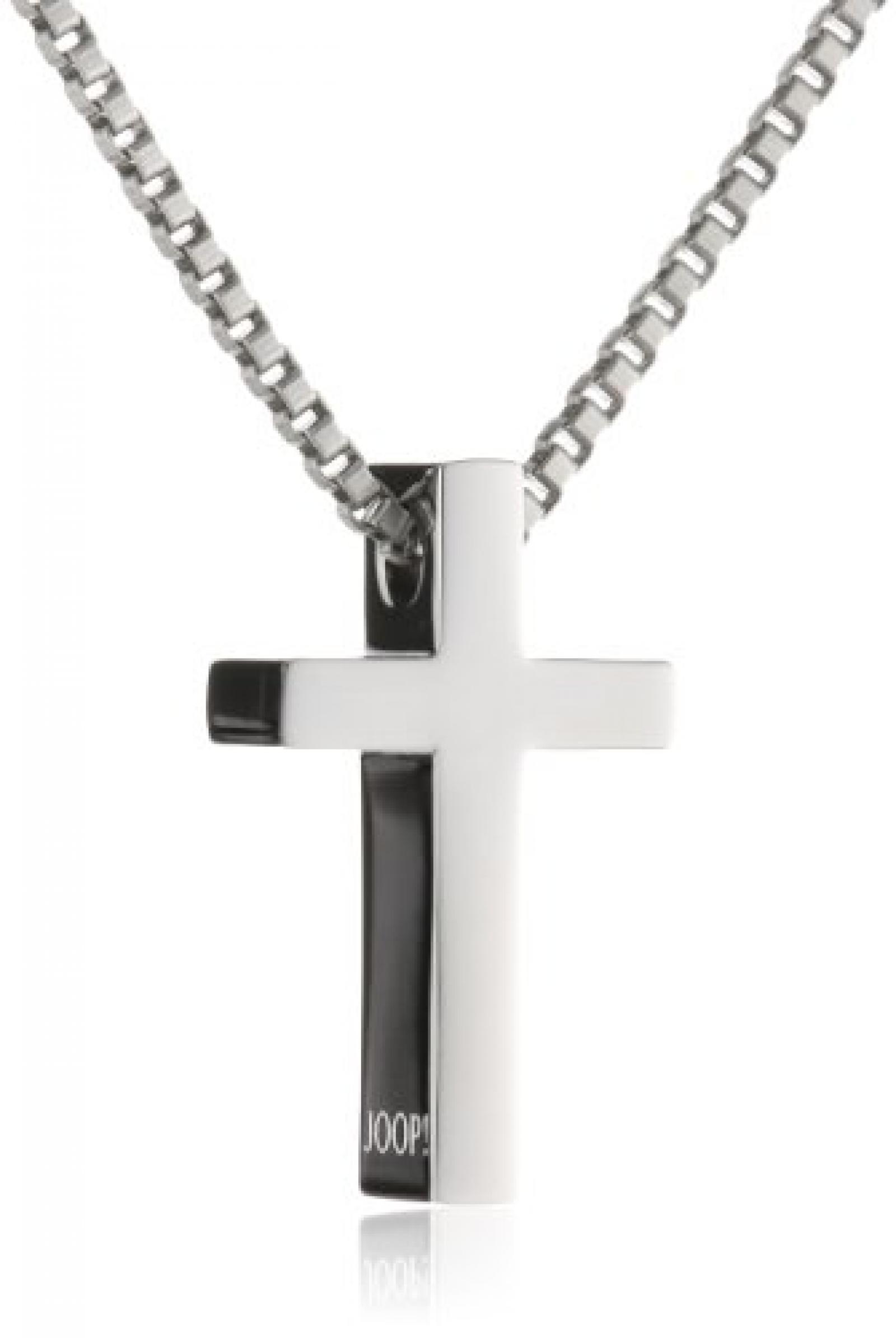Joop! Herren-Halskette Cross Edelstahl ca. 50 cm (45 + 5 cm) JPNL10524A500 Joop! Herren-Halskette Cross Edelstahl ca. 50 cm (45 + 5 cm) JPNL10524A500