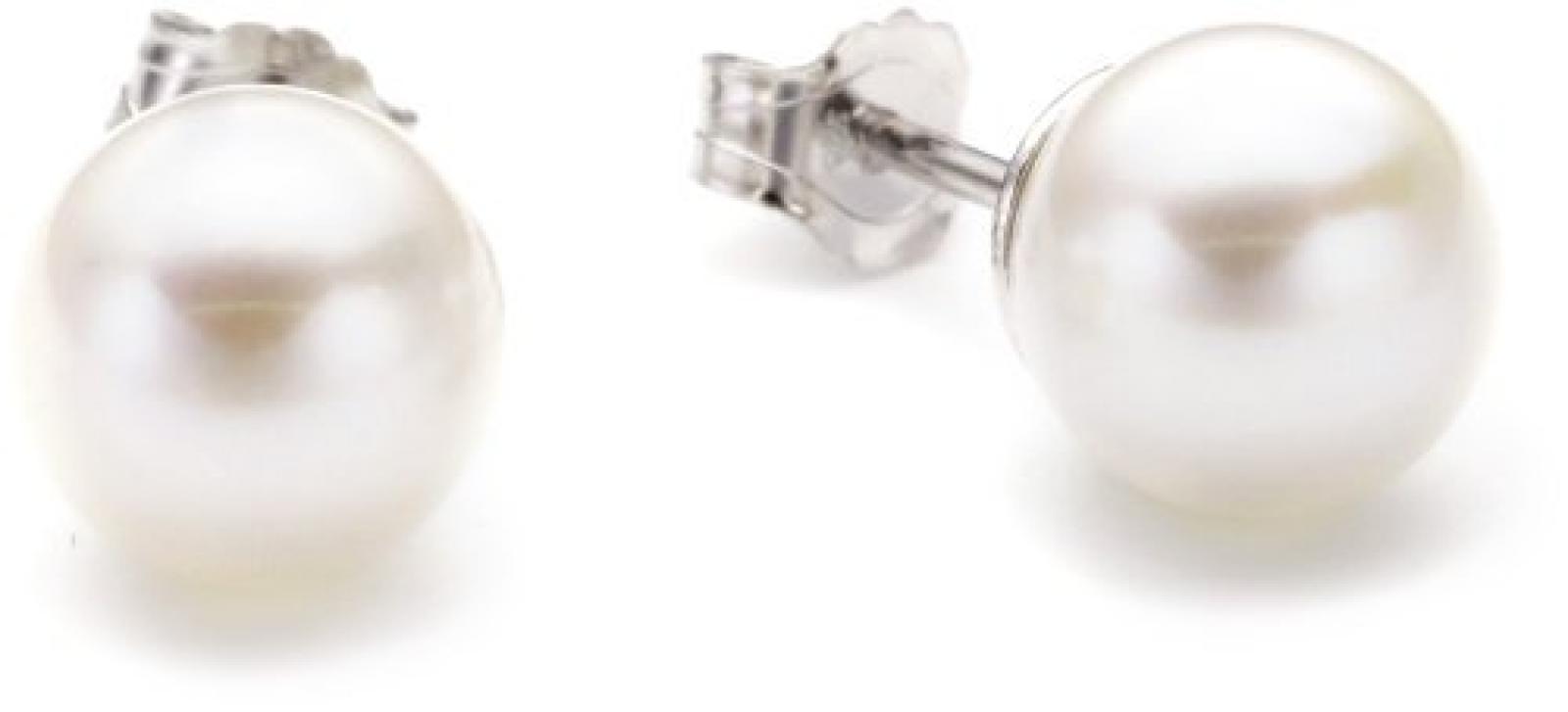 Valero Pearls Classic Collection Damen-Ohrstecker 925 Sterling Silber SW-Zuchtperlen weiß 186150 