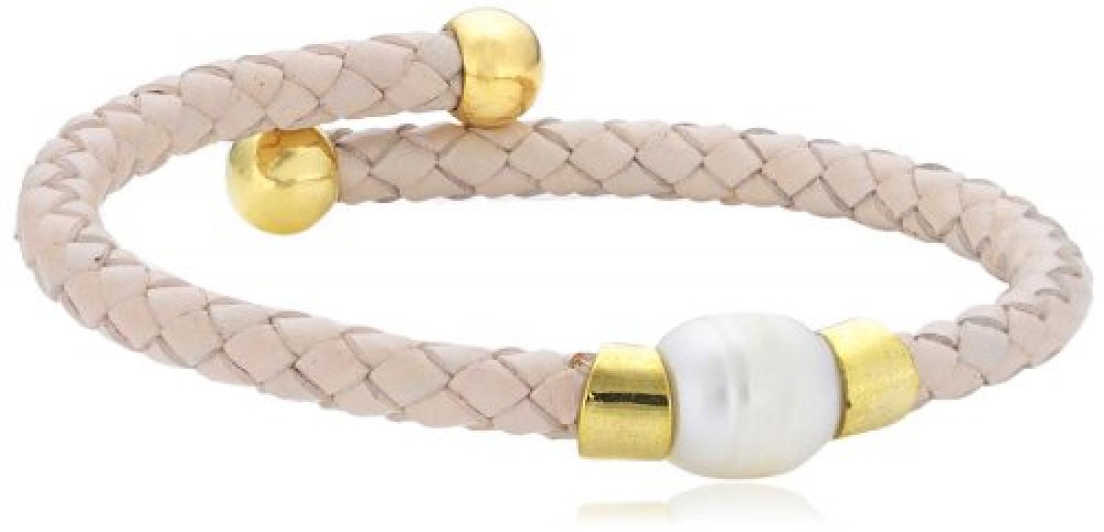 Mike Ellis Damen-Armreif Leder Vergoldetes Metall UF-13 BE 