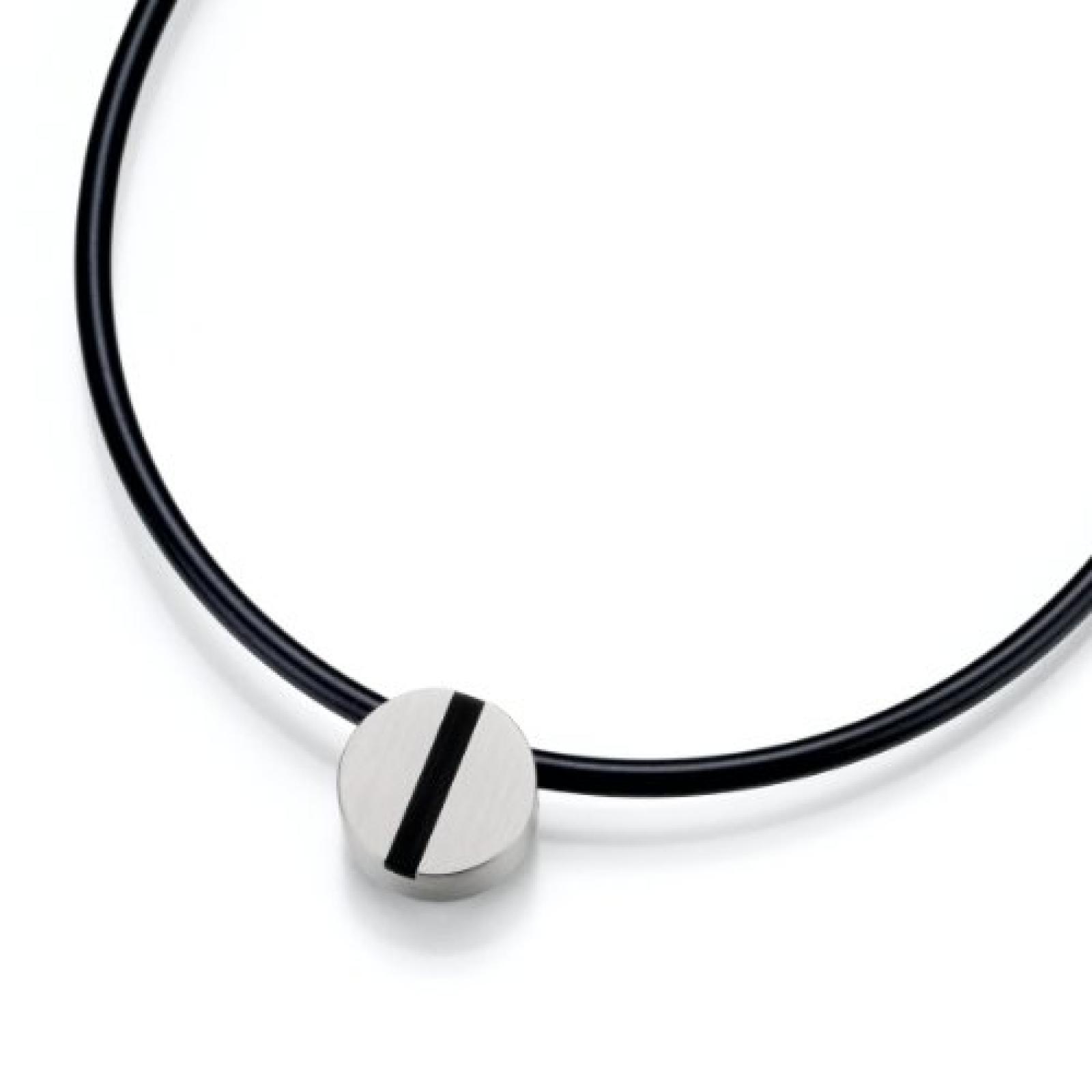 Teno Unisex-Anh&auml;nger Scheibe klein, Keramikeinlage 044.5200.D2 