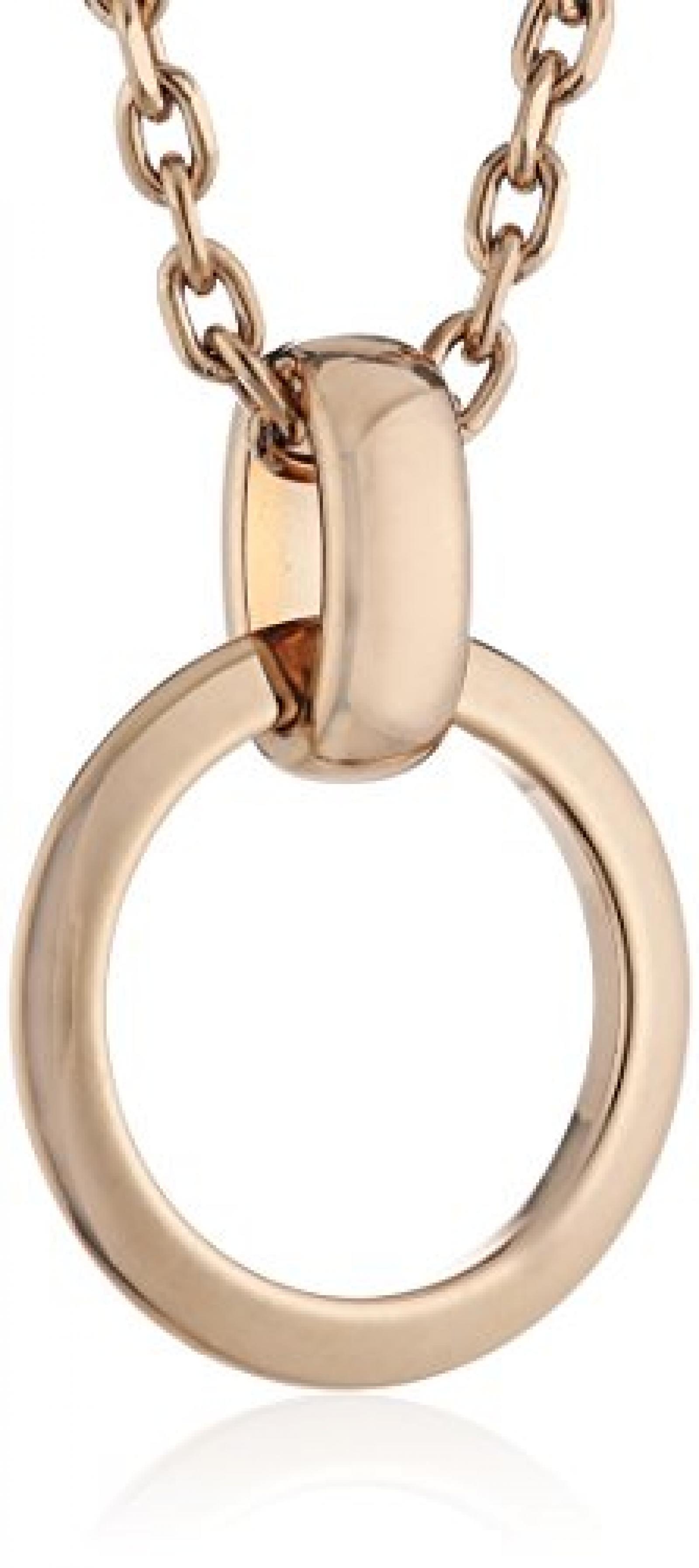 Fossil Jewelry Damen-Halskette mit Anh&auml;nger Edelstahl rosa JF00519791 