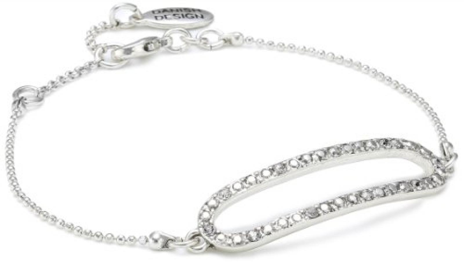 Pilgrim Damen-Armband RAIN DROPS versilbert kristall 12121-6002, 16cm + 4cm Verlängerungskette Pilgrim Damen-Armband RAIN DROPS versilbert kristall 12121-6002, 16cm + 4cm Verlängerungskette