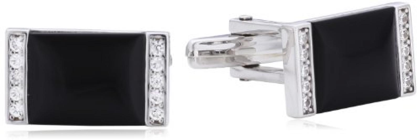 Pierre Cardin Herren-Manschettenkn&ouml;pfe 925 Sterling Silber rhodiniert Kristall Zirkonia Cr&eacute;puscule wei&szlig; PCZZ90066G000 