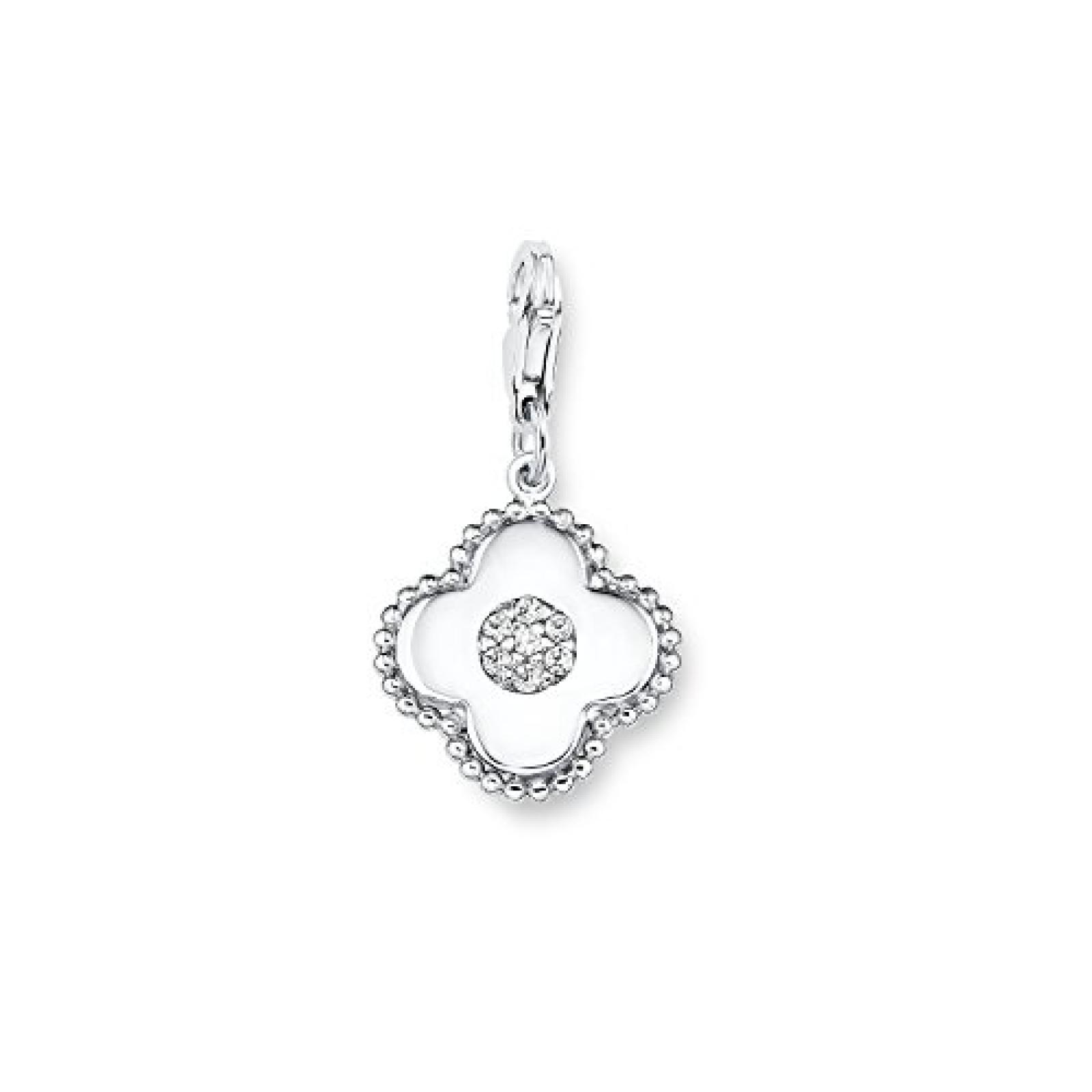 s.Oliver Jewel Damen-Charm 925 Silber rhodiniert Zirkonia wei&szlig; - 508841 