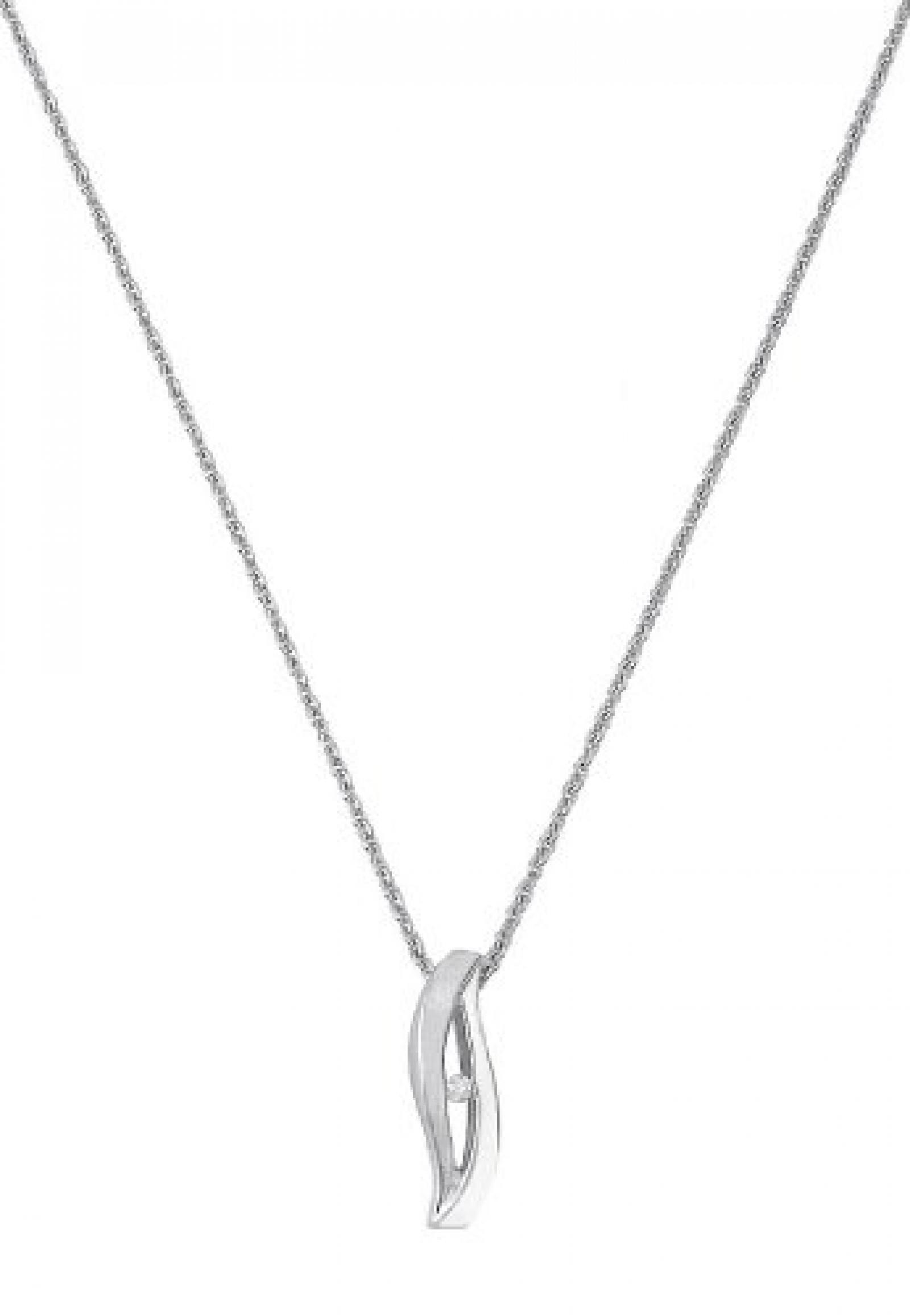 CHRIST Silver Diamonds Damen-Collier 925er Silber rhodiniert 1 Brillant ca. 0,02 ct. silber, One Size CHRIST Silver Diamonds Damen-Collier 925er Silber rhodiniert 1 Brillant ca. 0,02 ct. silber, One Size