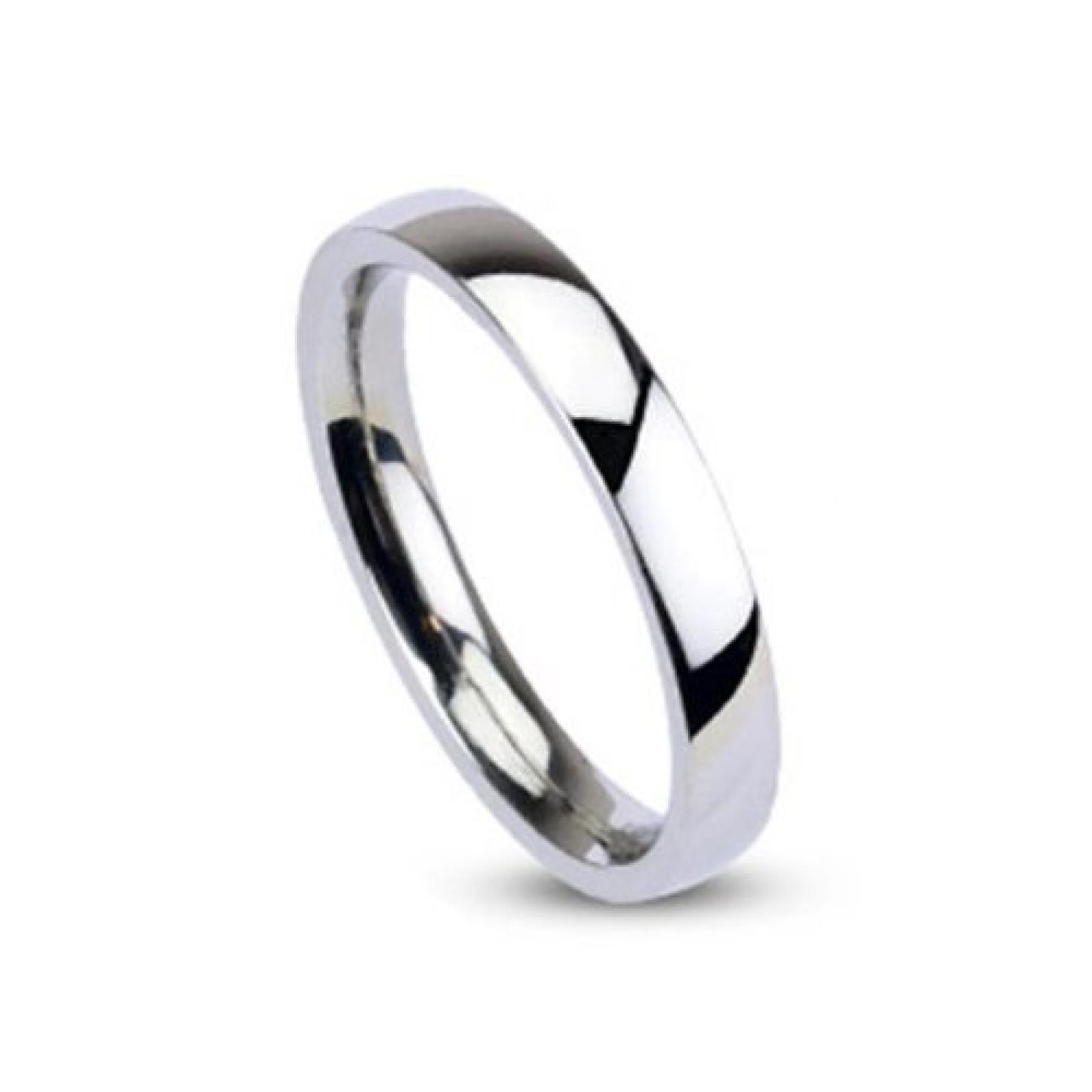 Coolbodyart Unisex Edelstahl Ring silber Klassischer Ehering hochglanz poliert 3mm Breite 11 Ringgrößen zur Auswahl verfügbare Ringgrößen 46 (14,4) - 66 (21) 
