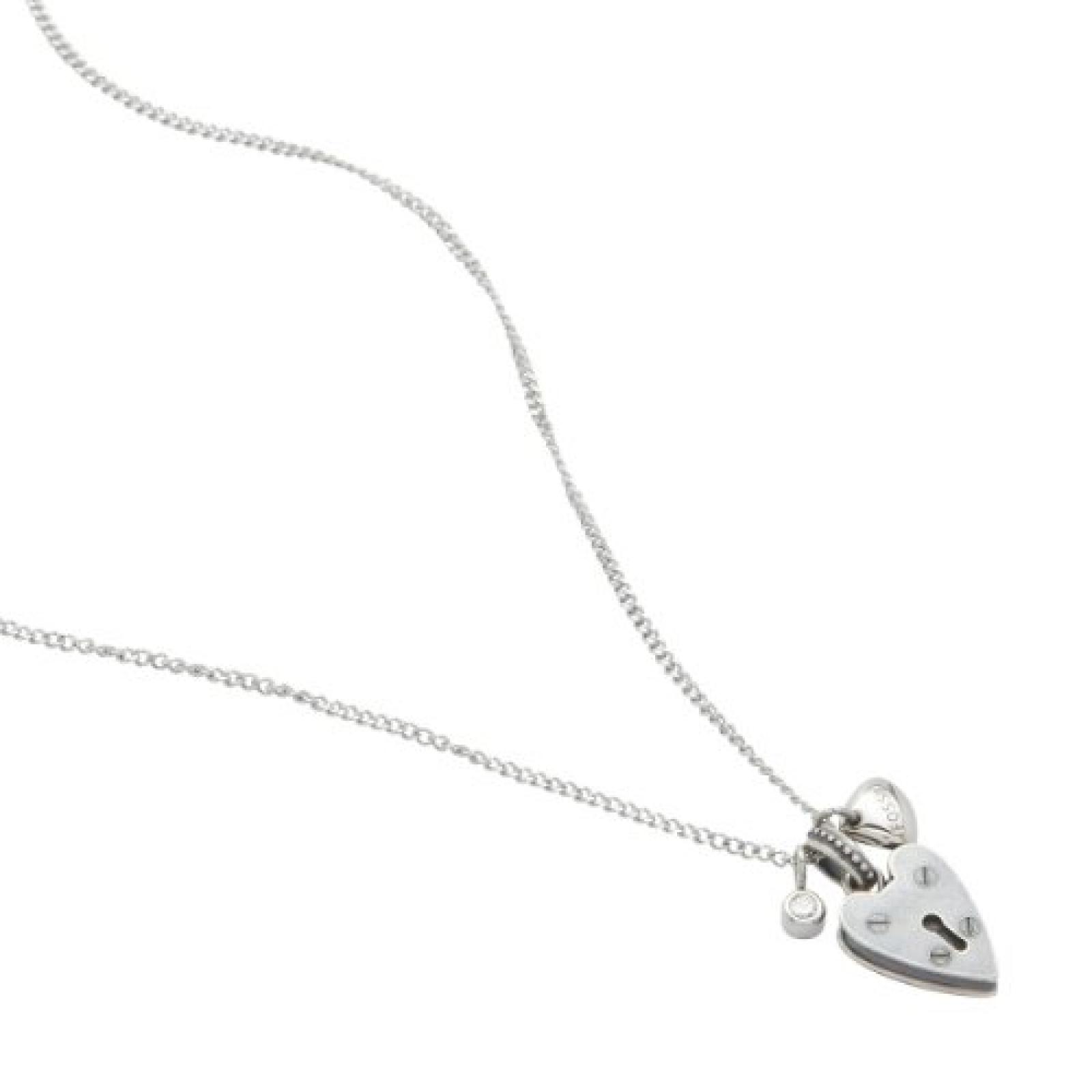 Fossil Damen-Collier Herz-Schloss Zirkonia 38+5 cm JF86597040 Fossil Damen-Collier Herz-Schloss Zirkonia 38+5 cm JF86597040