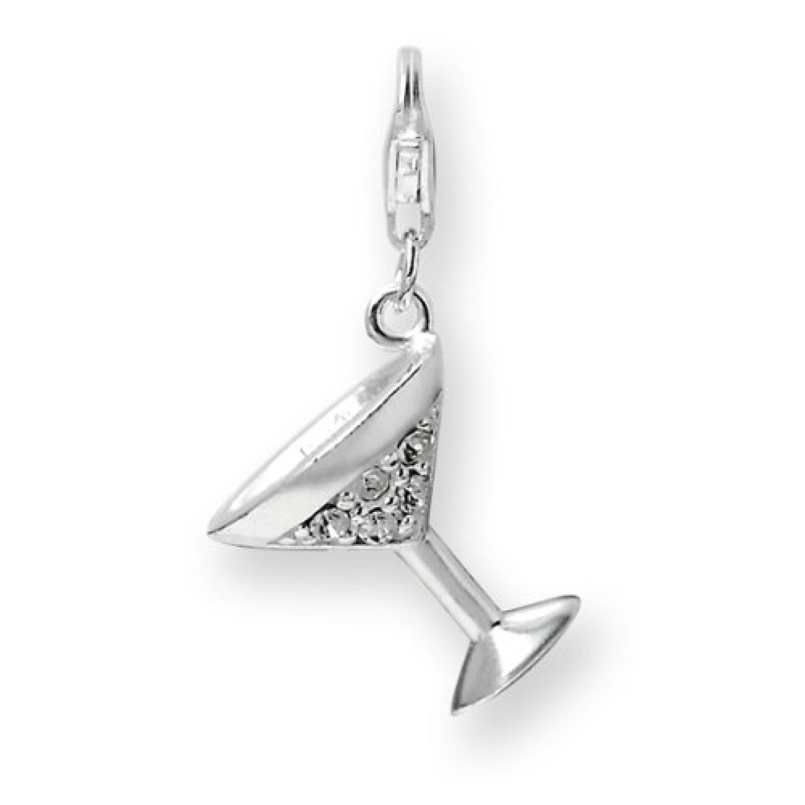 Rafaela Donata Charm Collection Damen-Charm Champagnerschale 925 Sterling Silber Zirkonia wei&szlig;  60600031 