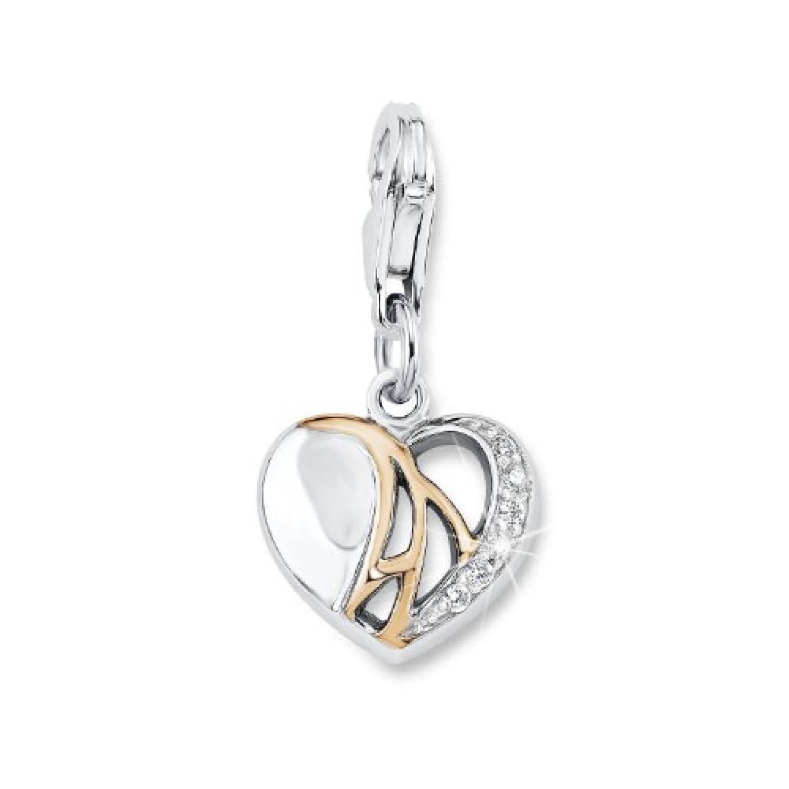 s.Oliver Jewel Damen-Charm 925 Sterling Silber Zirkonia weiß 487535 s.Oliver Jewel Damen-Charm 925 Sterling Silber Zirkonia weiß 487535
