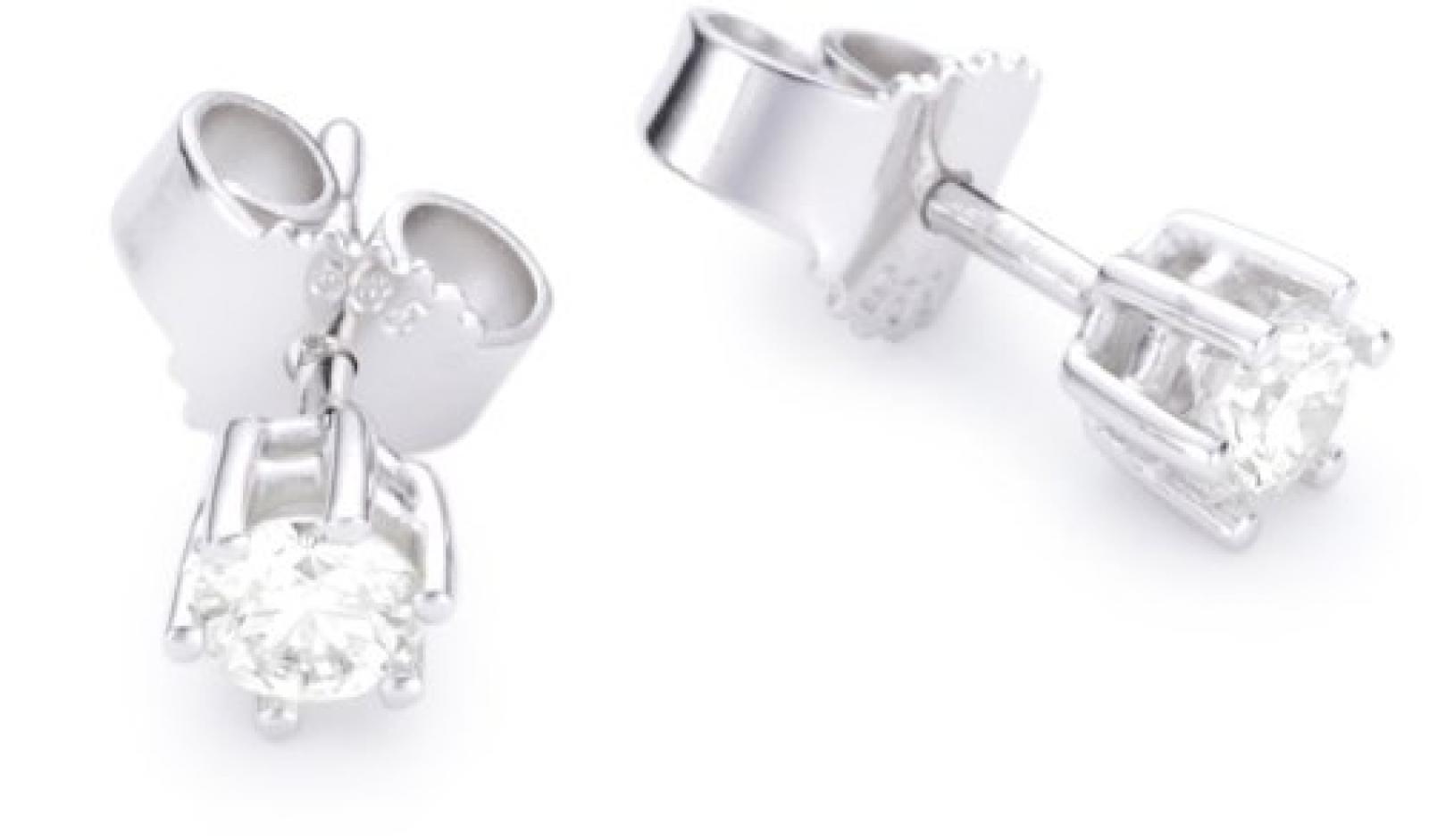 Bella Donna Damen-Ohrstecker 585 Wei&szlig;gold 2 Brillanten 0.35 Carat wei&szlig; Lupenrein 632011 