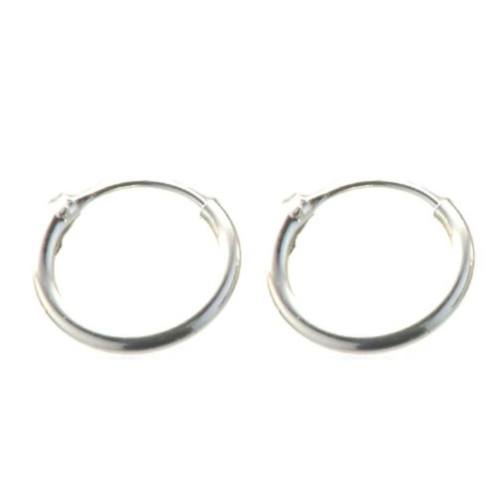 Bella Carina unisex Creolen 1 cm &Oslash; 1,2 mm St&auml;rke, 925 Sterling Silber 