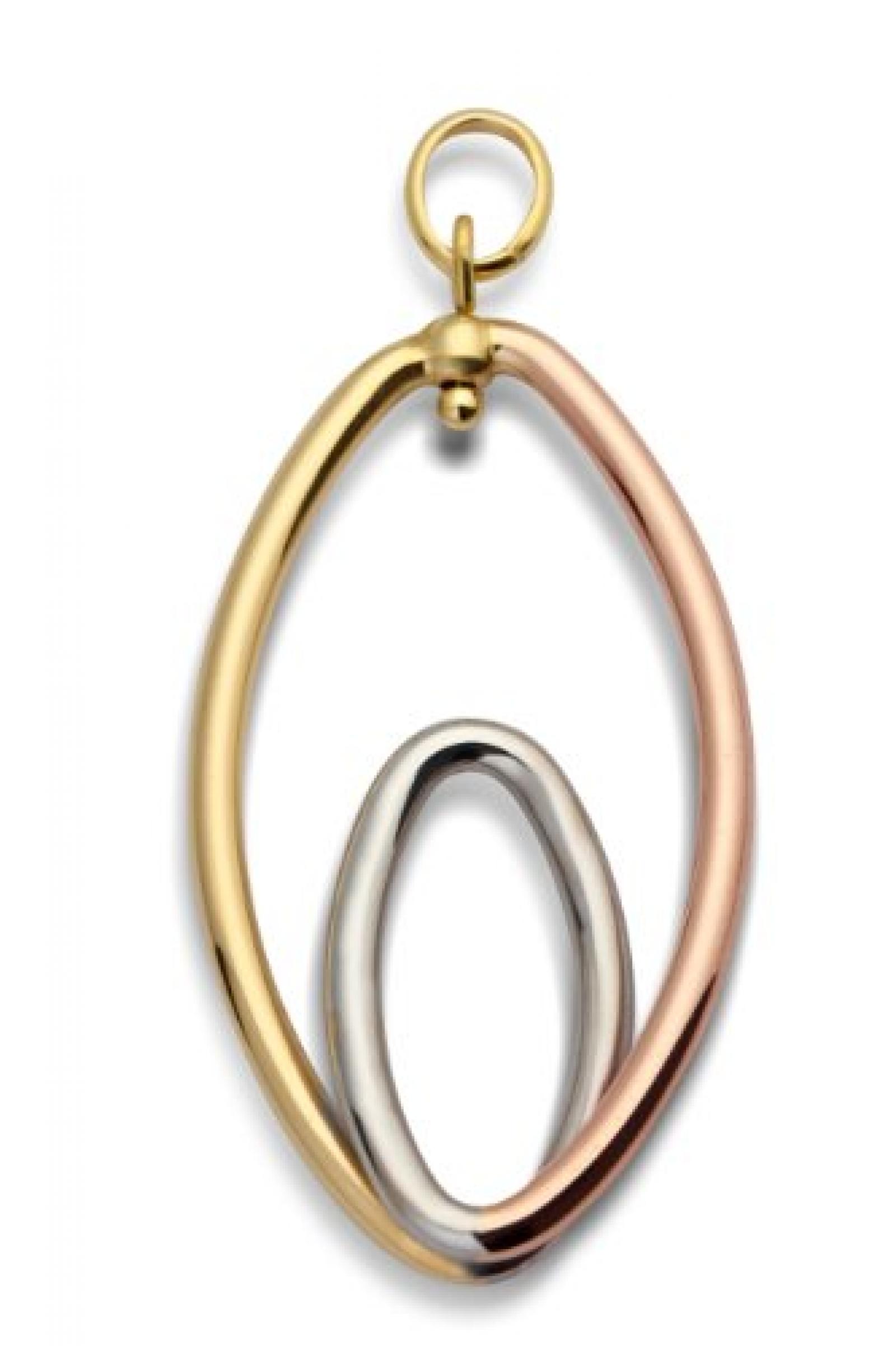 Miore Damen-Anhänger 9 Karat 375 Tricolor MSIL903P 