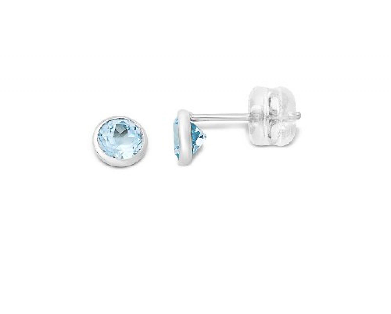 Miore Damen-Ohrstecker 9 Karat 375 Weißgold Blau Topas MP9142E Miore Damen-Ohrstecker 9 Karat 375 Weißgold Blau Topas MP9142E