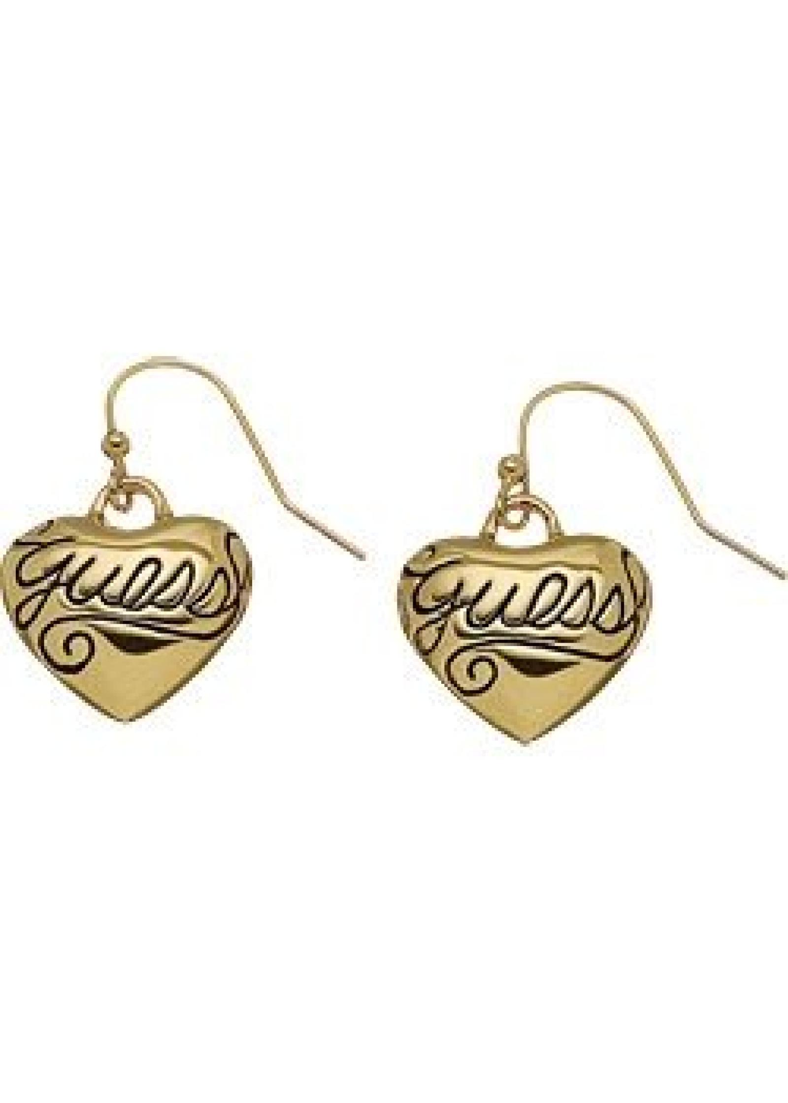 Guess Guess Script Heart Ohrringe UBE80935 Guess Guess Script Heart Ohrringe UBE80935
