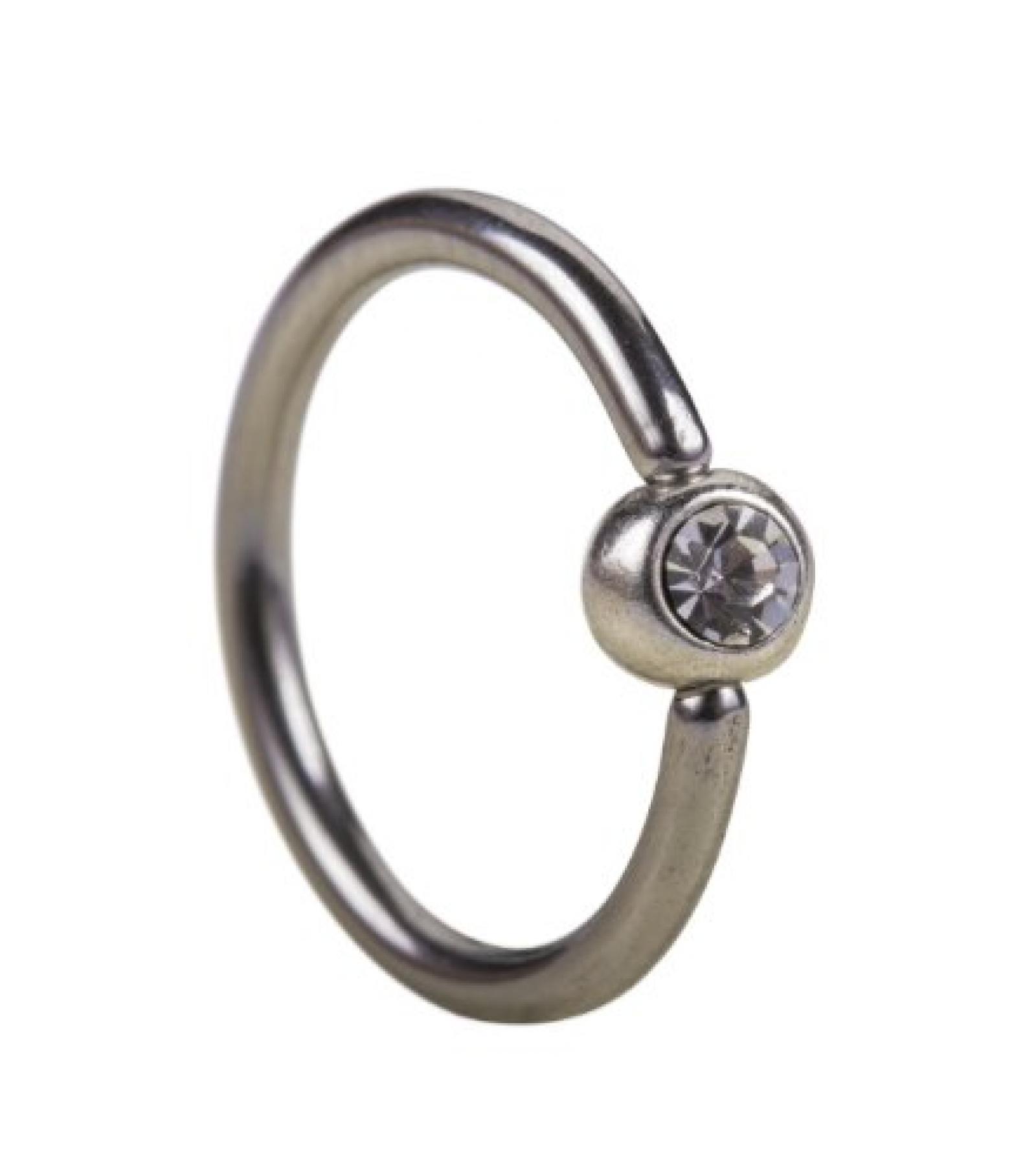 SIX Piercing-Ring aus echtem Silber mit kleiner Silber-Kugel (61-590) SIX Piercing-Ring aus echtem Silber mit kleiner Silber-Kugel (61-590)