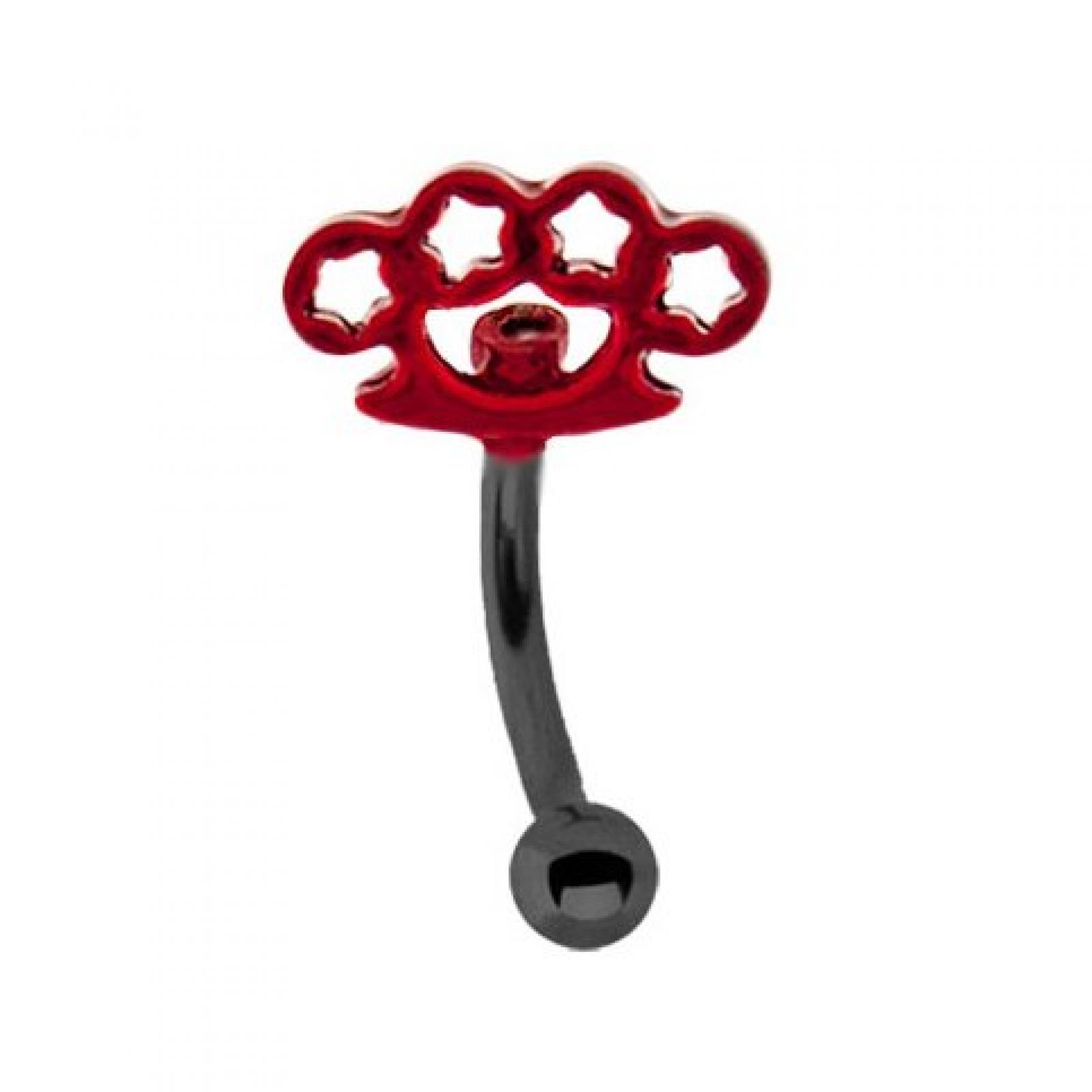 Metal Mafia Augenbrauenpiercing STAR KNUCKLE Metal Mafia Augenbrauenpiercing STAR KNUCKLE