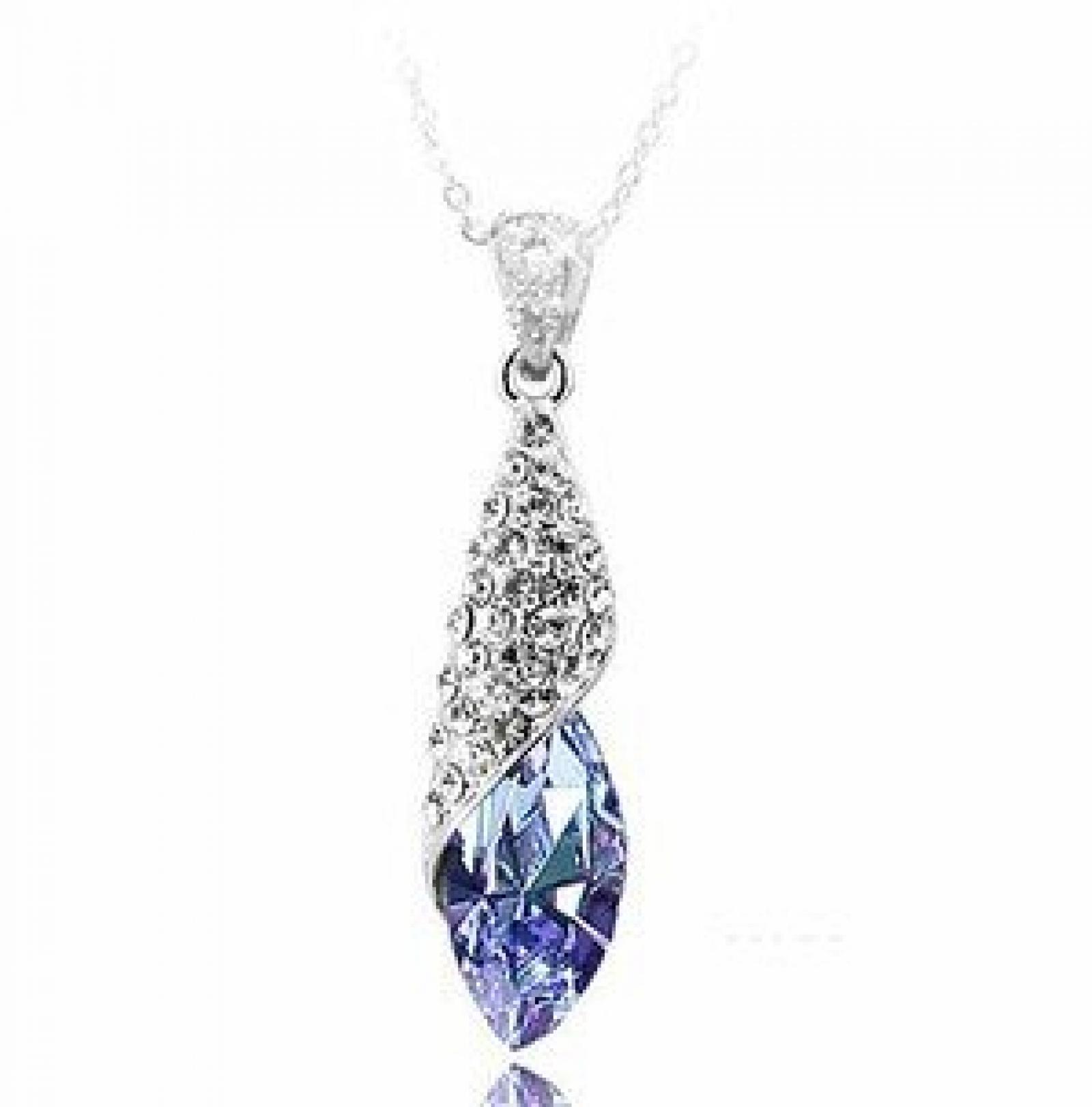 Wei&szlig; Vergoldet &ouml;sterreichischen Kristall Diamente Halskette mit 45cm kette schmuck 